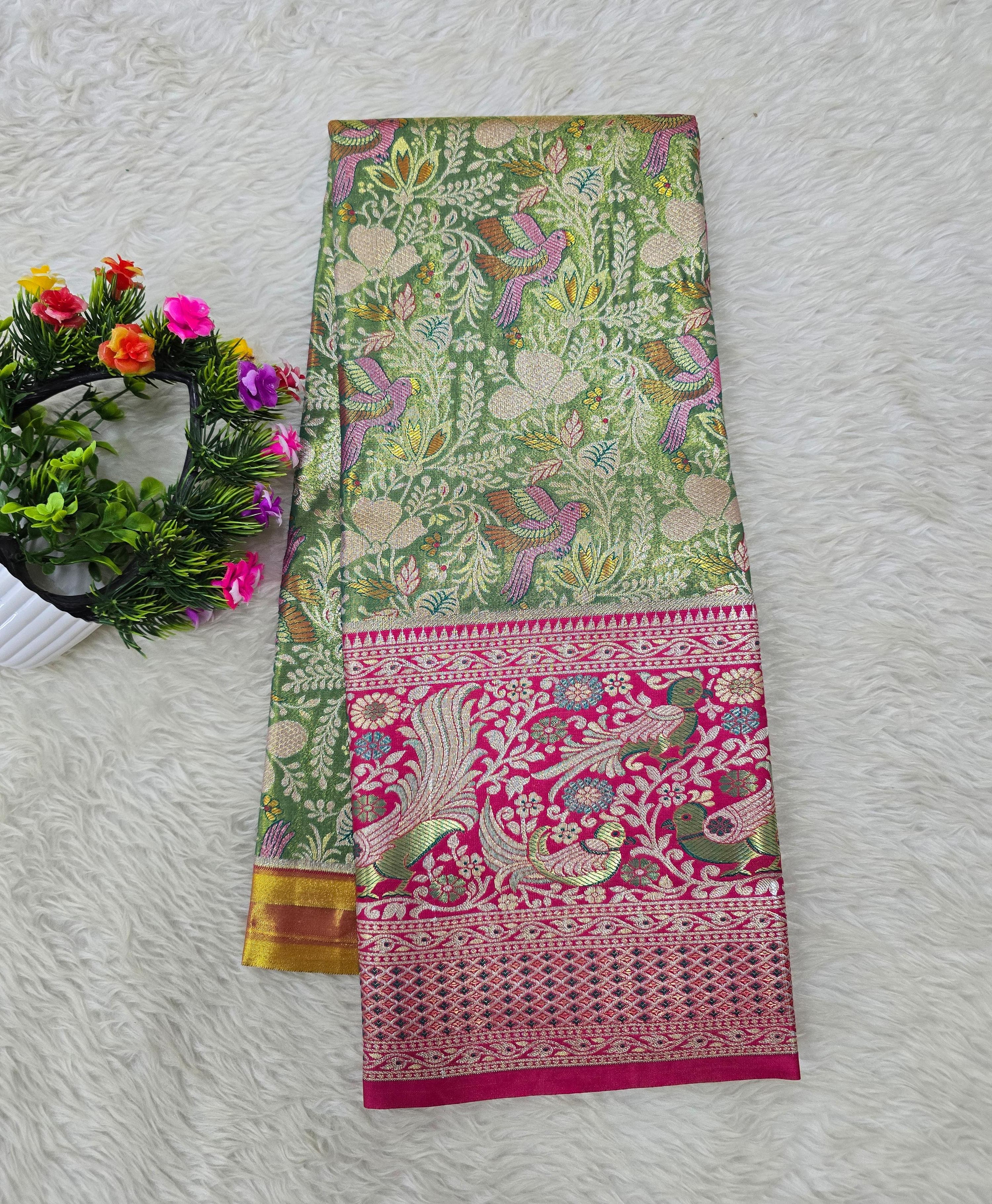 (5–10 Year) Lehenga – Unstitched (Blouse + Material)
