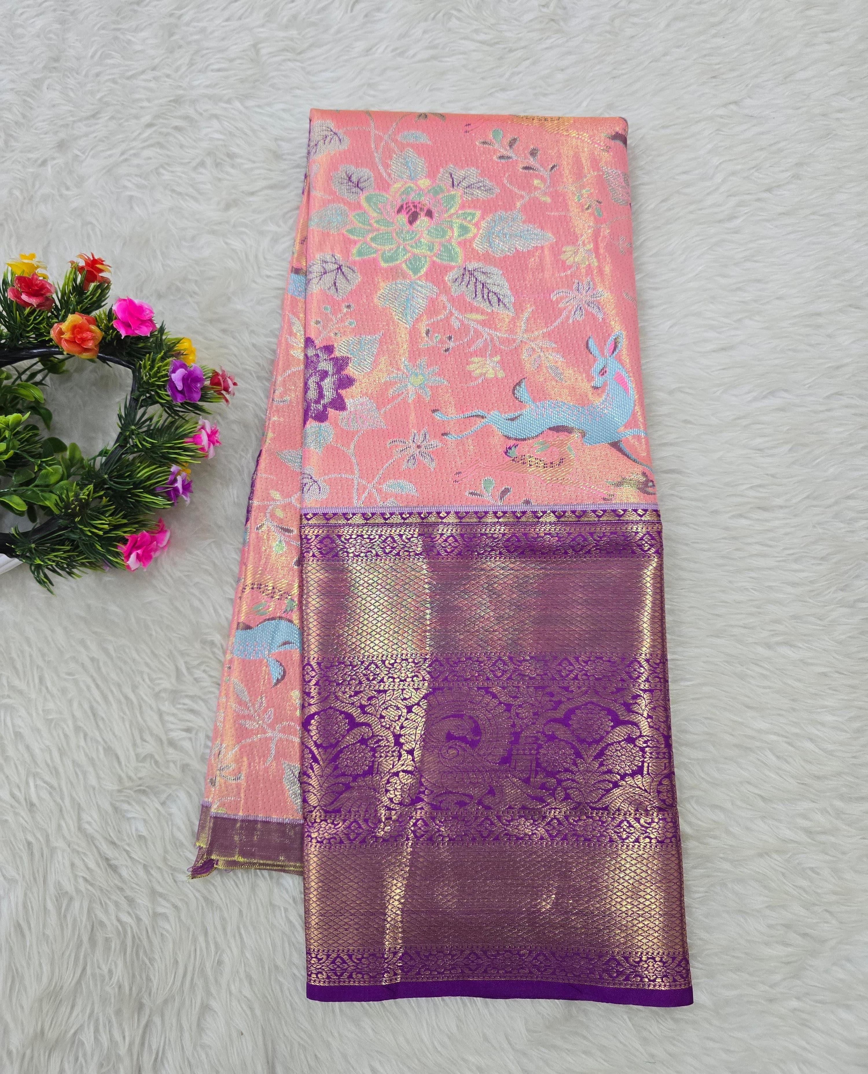 (5–10 Year) Lehenga – Unstitched (Blouse + Material)