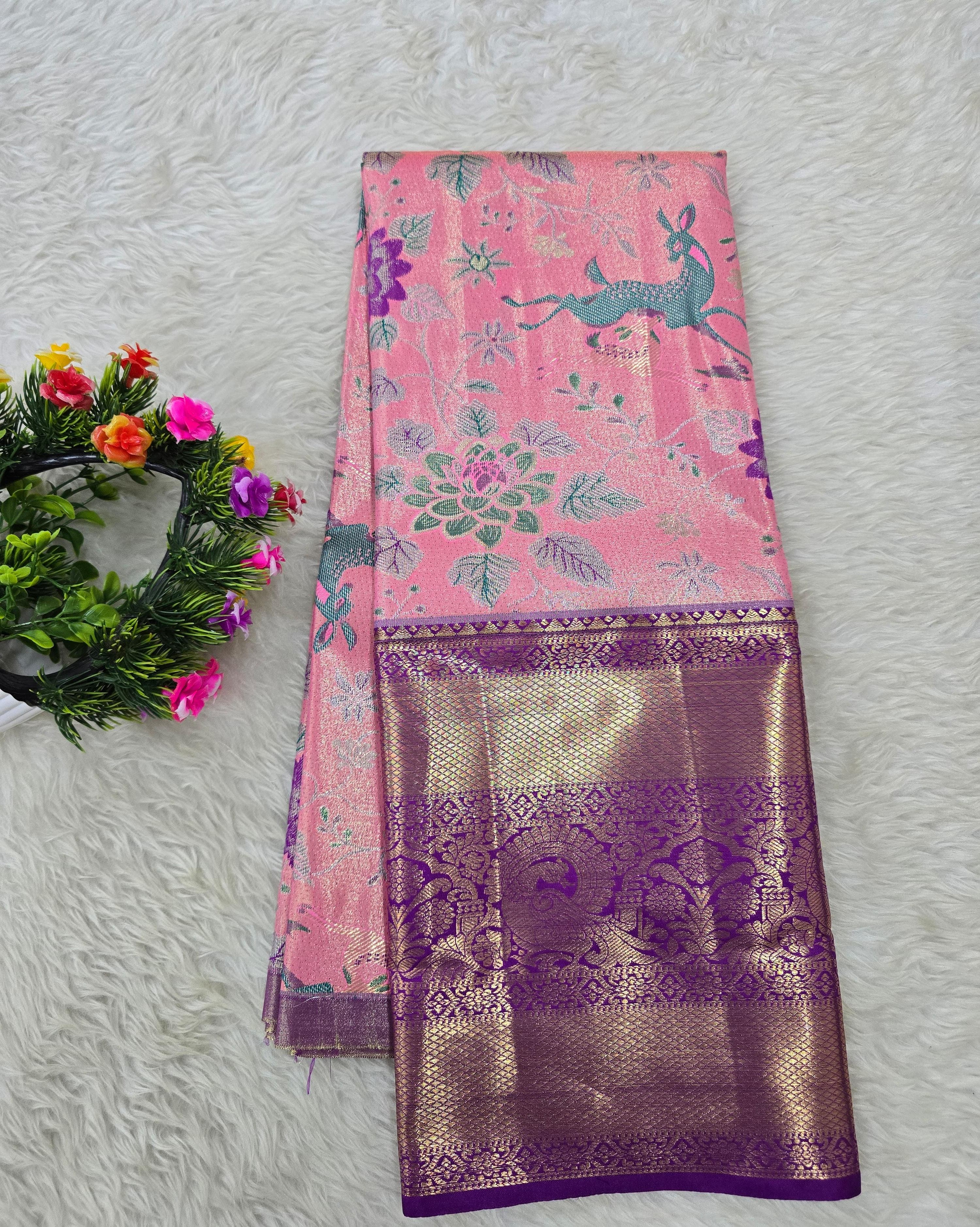 (5–10 Year) Lehenga – Unstitched (Blouse + Material)