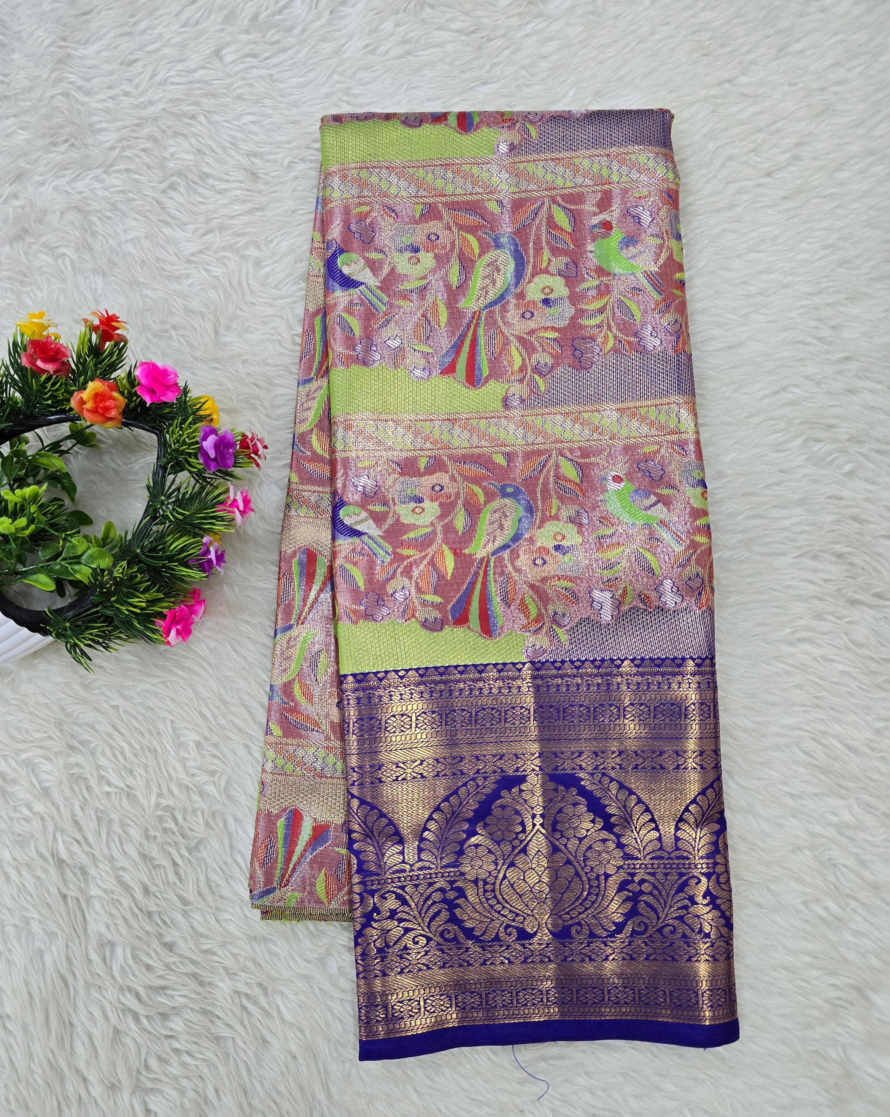 (5–10 Year) Lehenga – Unstitched (Blouse + Material)