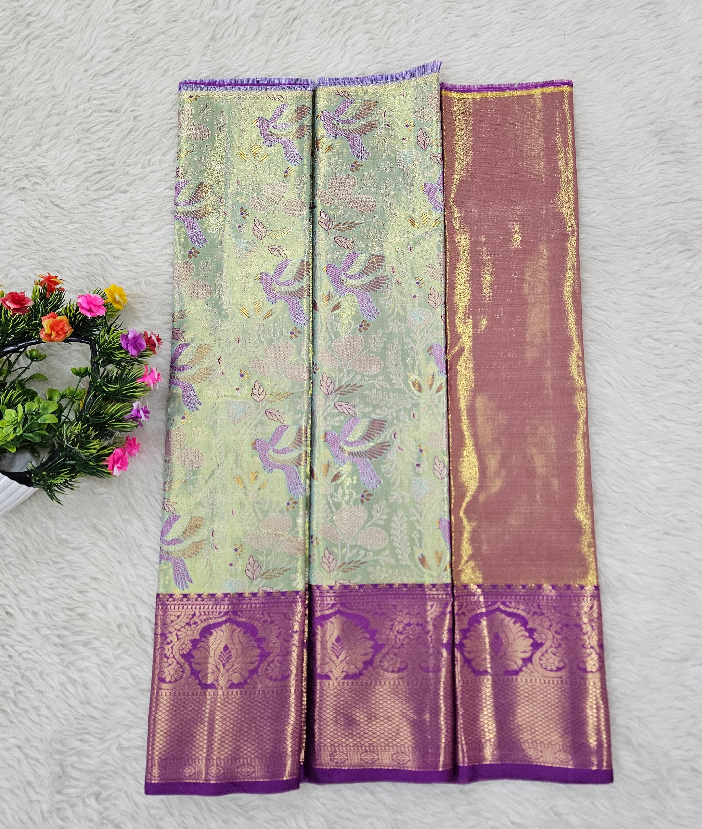 (0–1 Year) Lehenga – Unstitched (Blouse + Material)