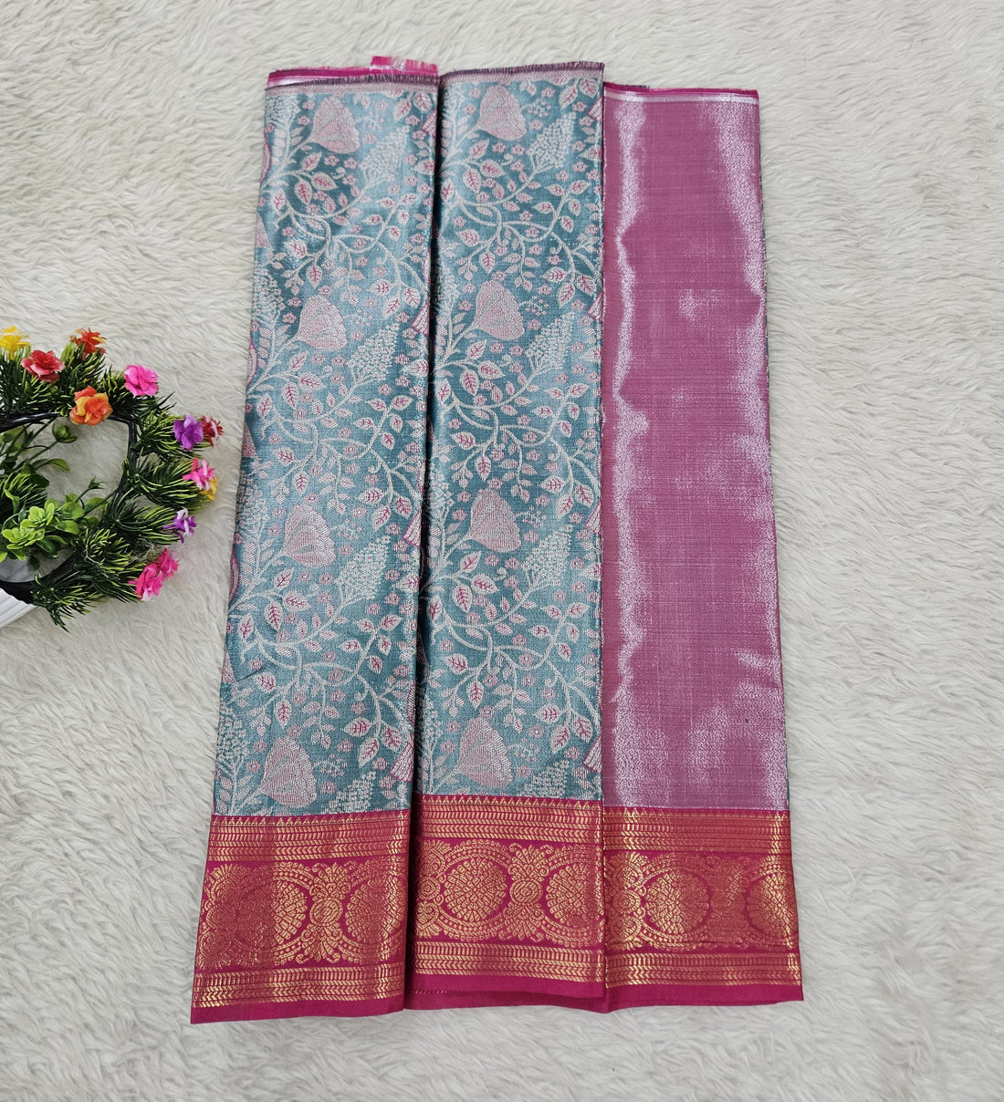 (0–1 Year) Lehenga – Unstitched (Blouse + Material)