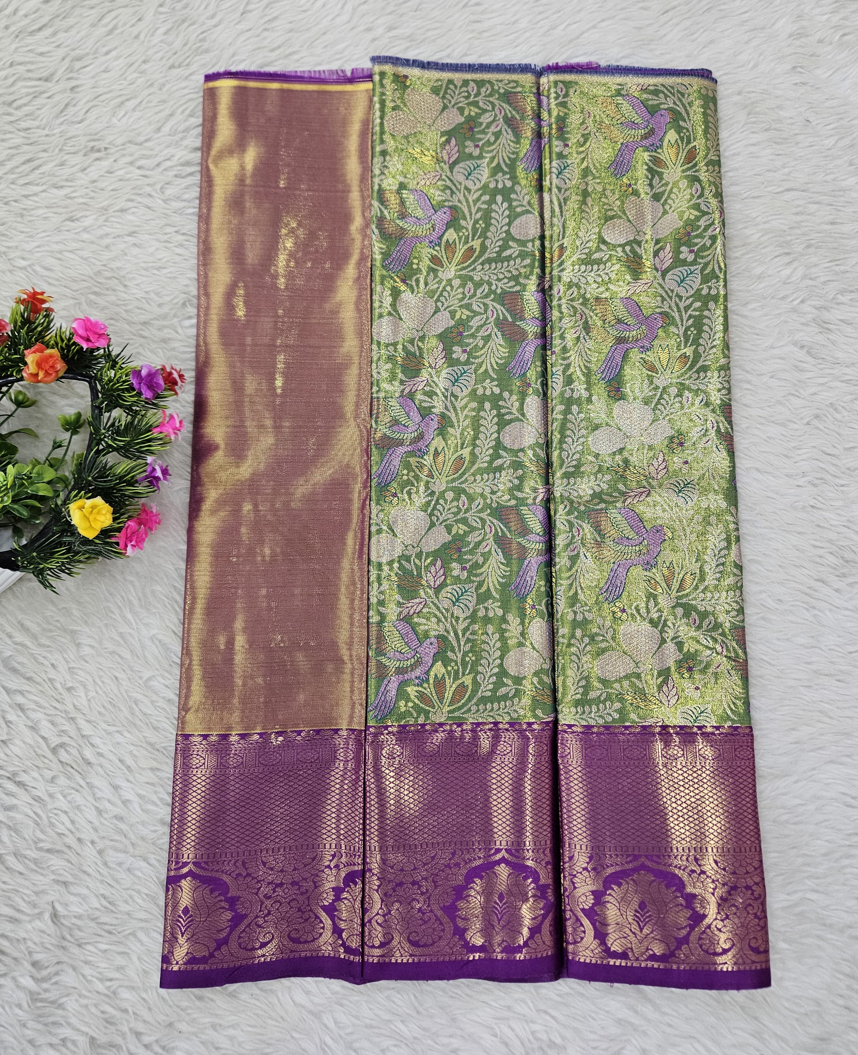 (0–1 Year) Lehenga – Unstitched (Blouse + Material)