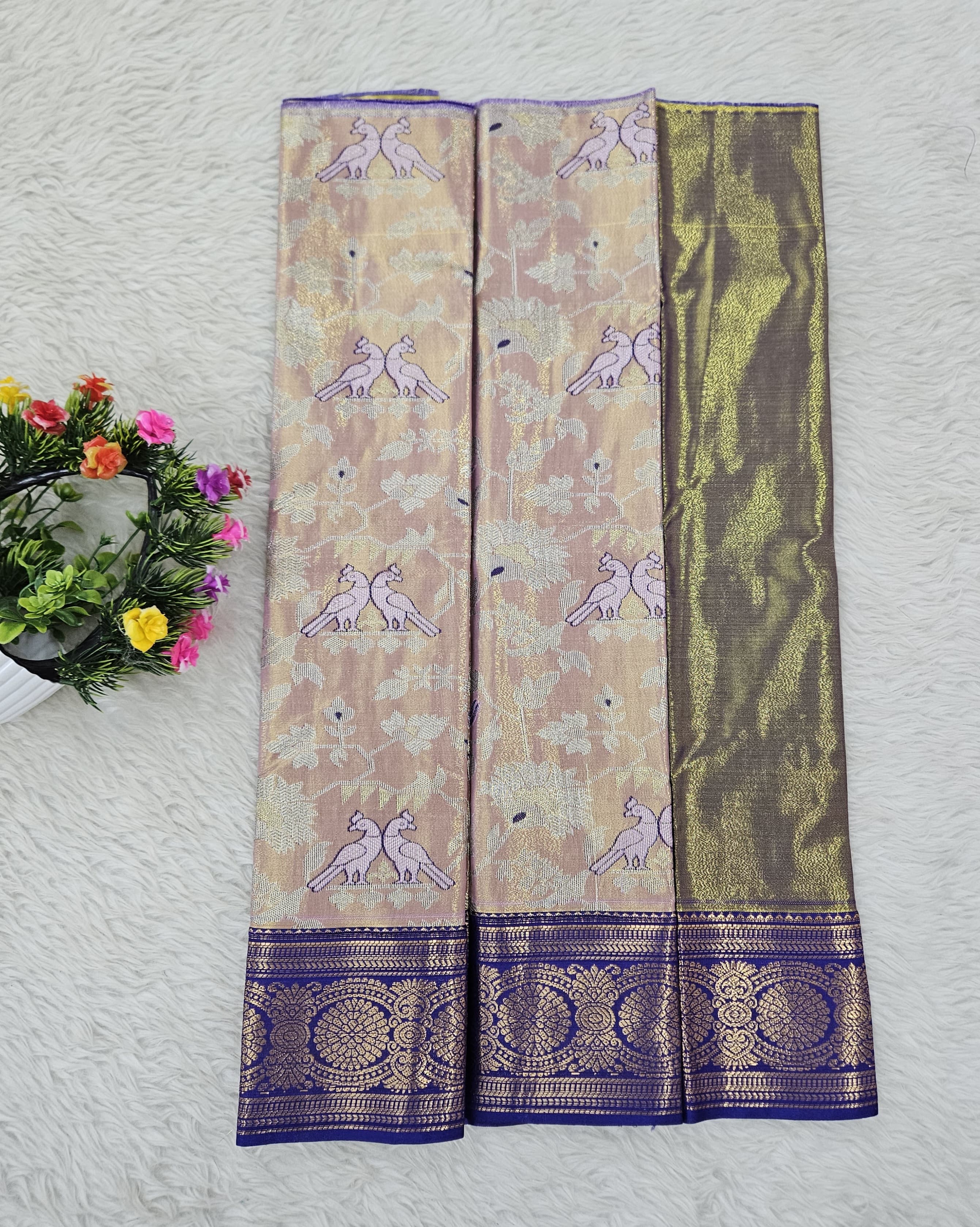 (0–1 Year) Lehenga – Unstitched (Blouse + Material)