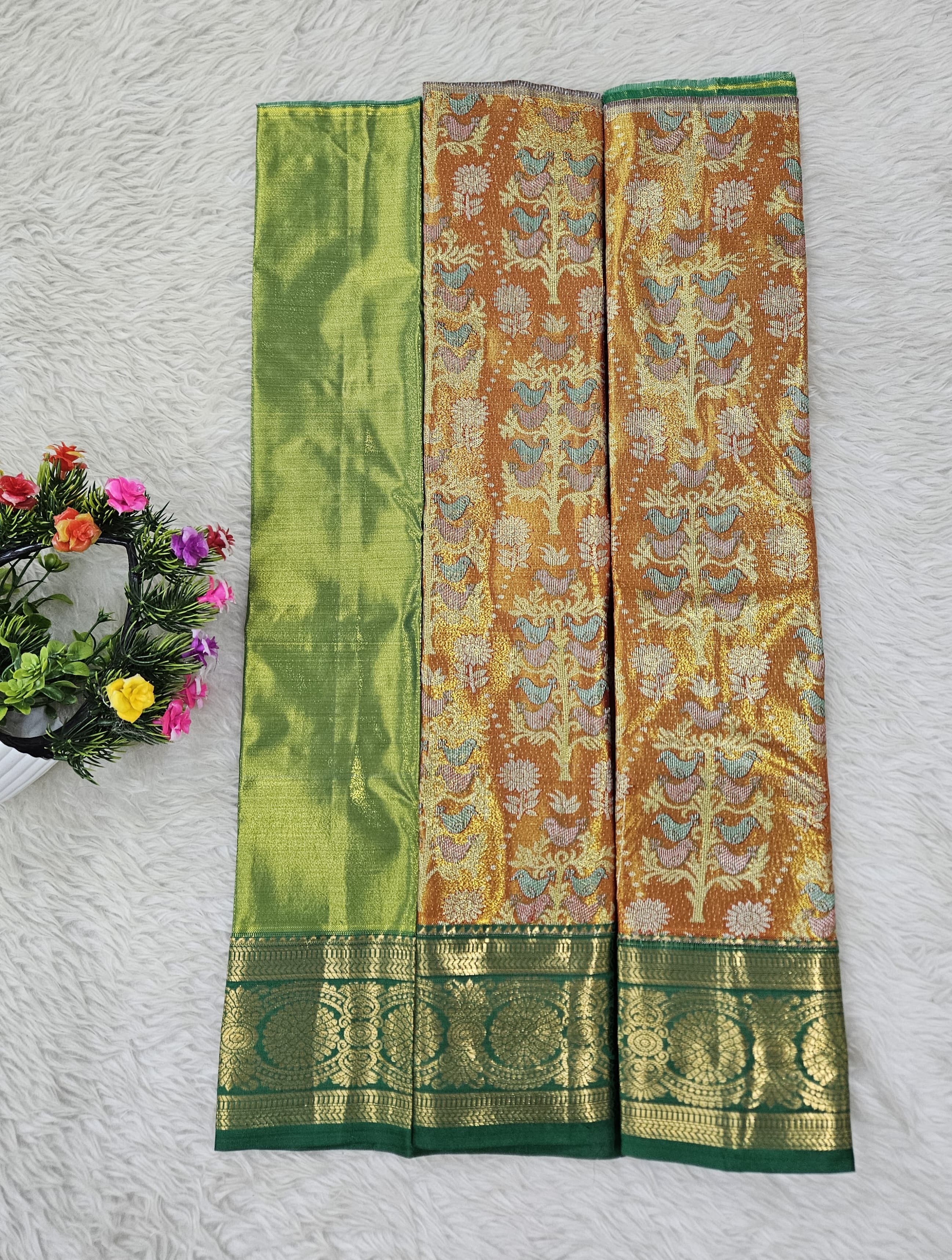 (0–1 Year) Lehenga – Unstitched (Blouse + Material)