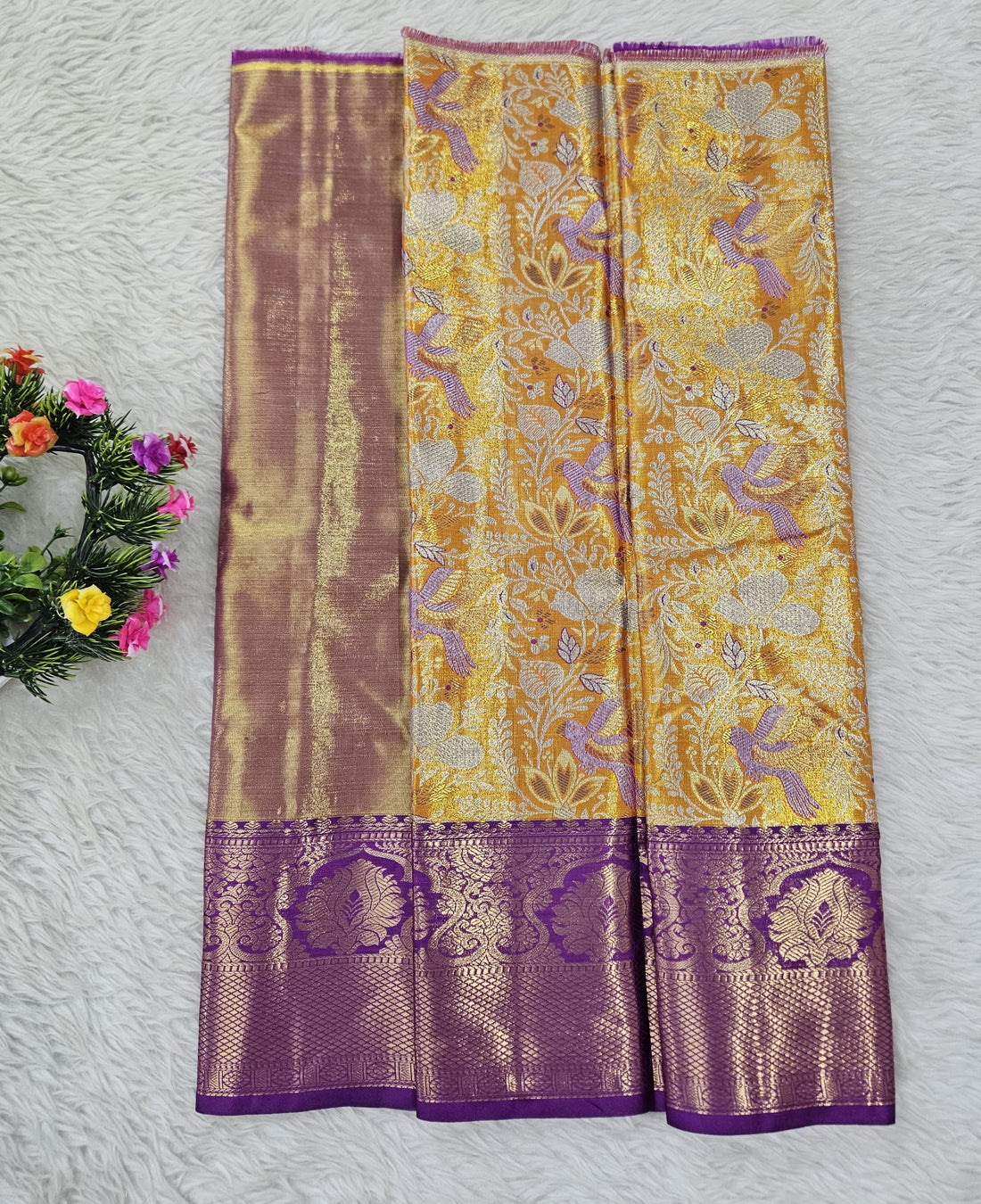 (0–1 Year) Lehenga – Unstitched (Blouse + Material)