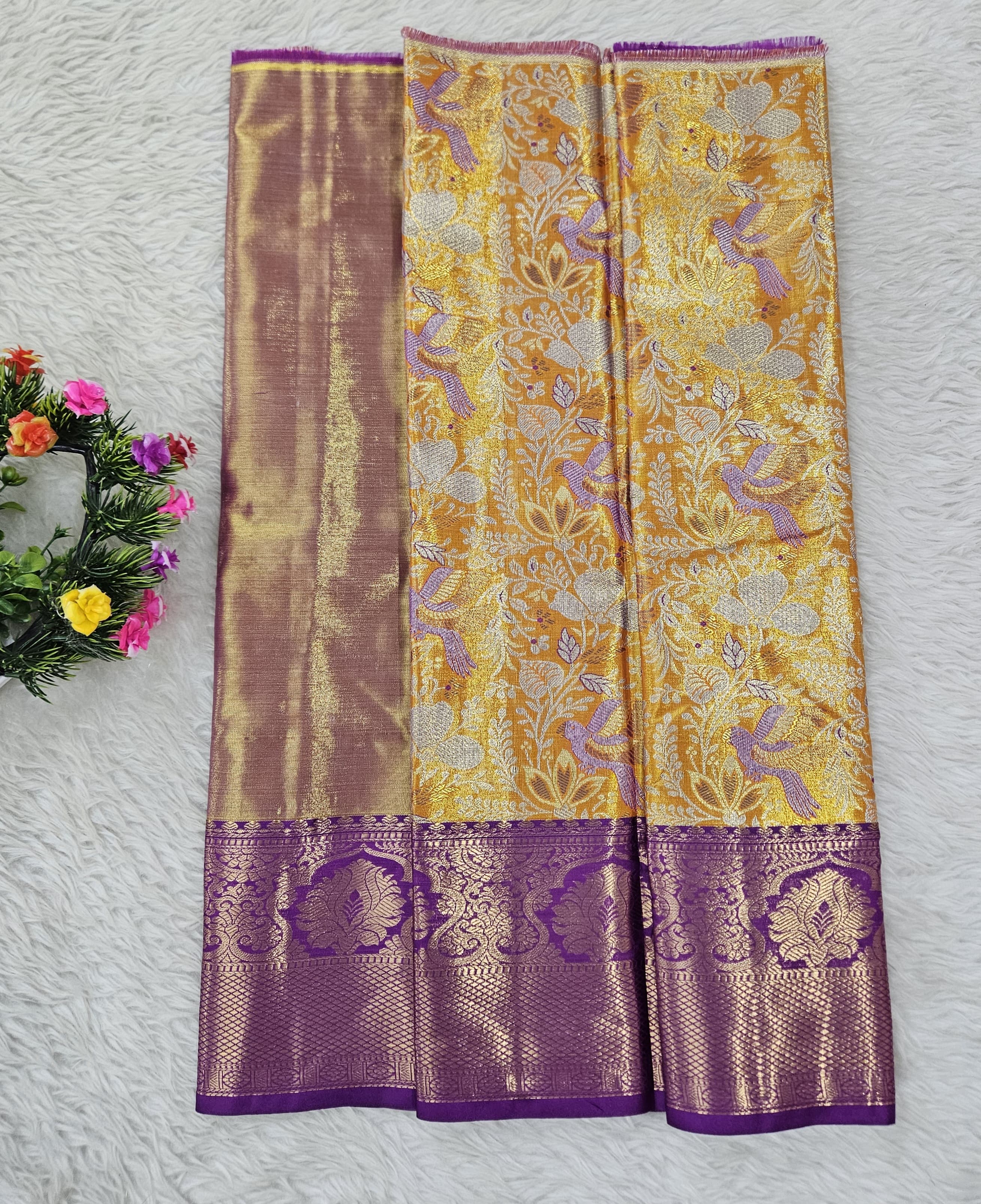 (0–1 Year) Lehenga – Unstitched (Blouse + Material)