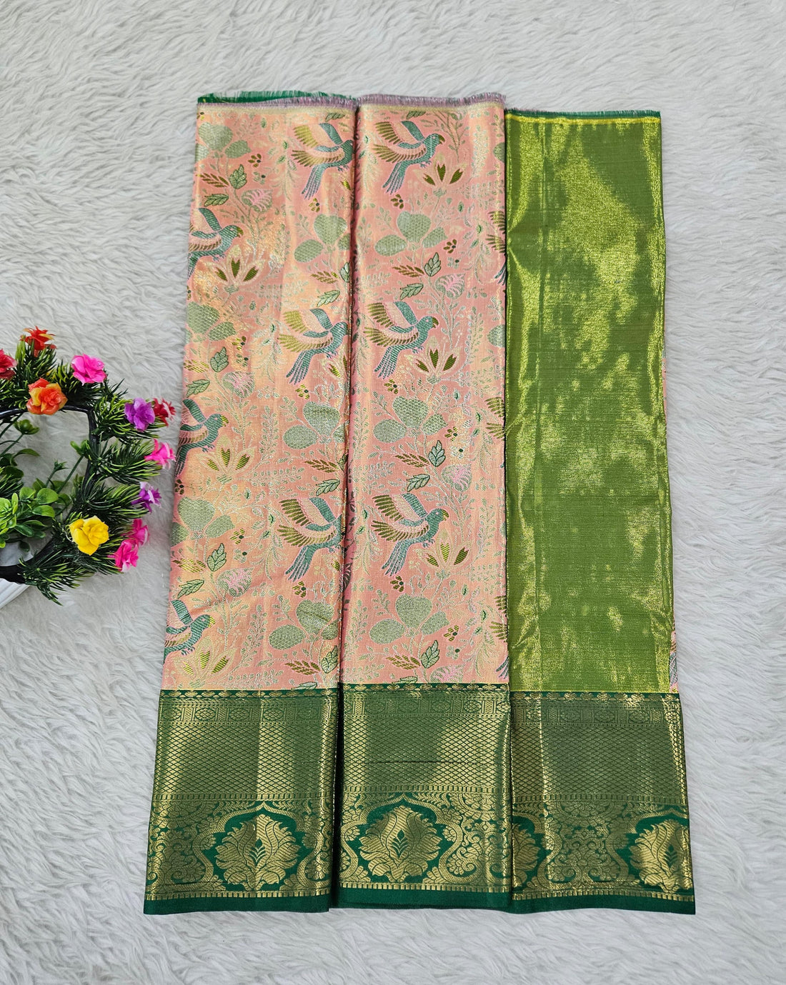 (0–1 Year) Lehenga – Unstitched (Blouse + Material)