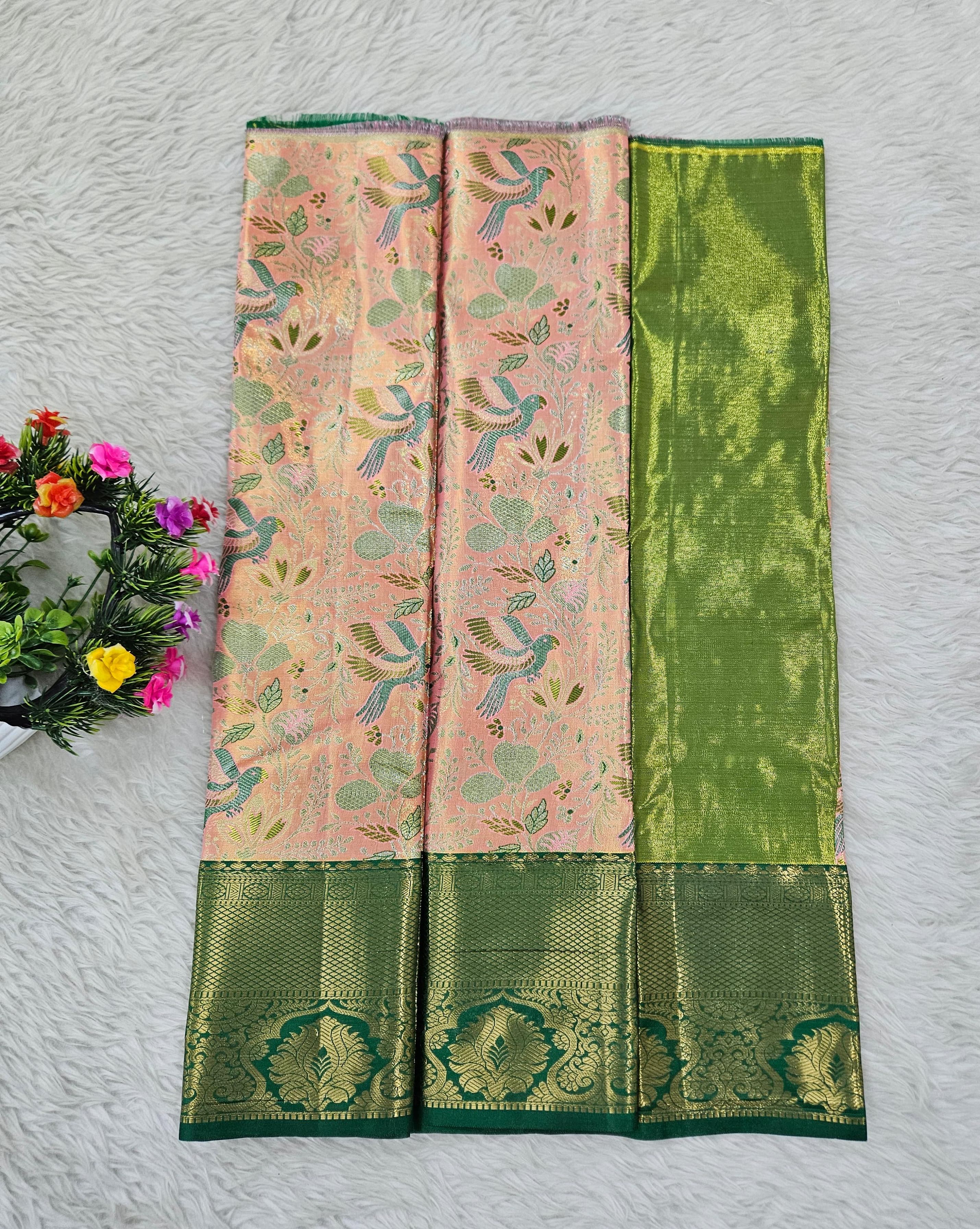 (0–1 Year) Lehenga – Unstitched (Blouse + Material)