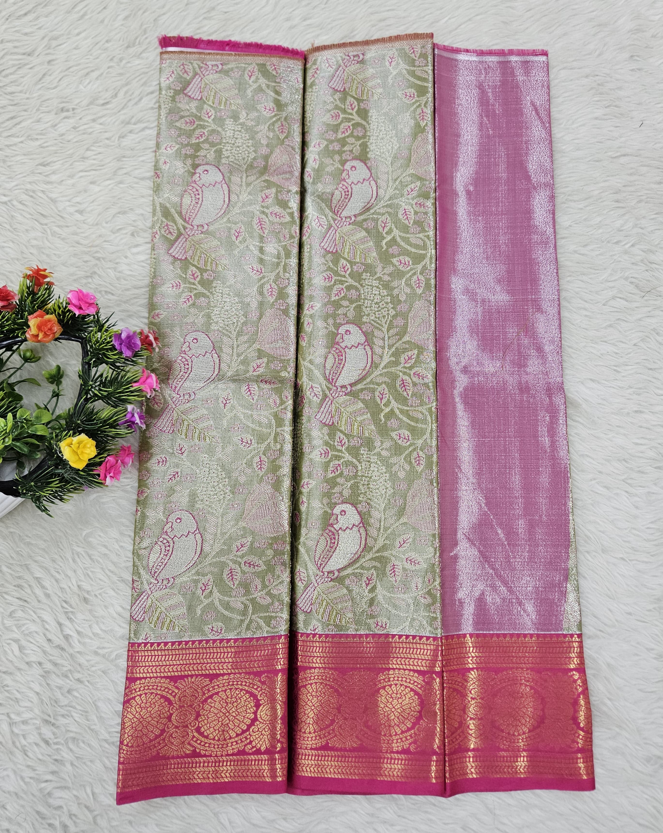 (0–1 Year) Lehenga – Unstitched (Blouse + Material)