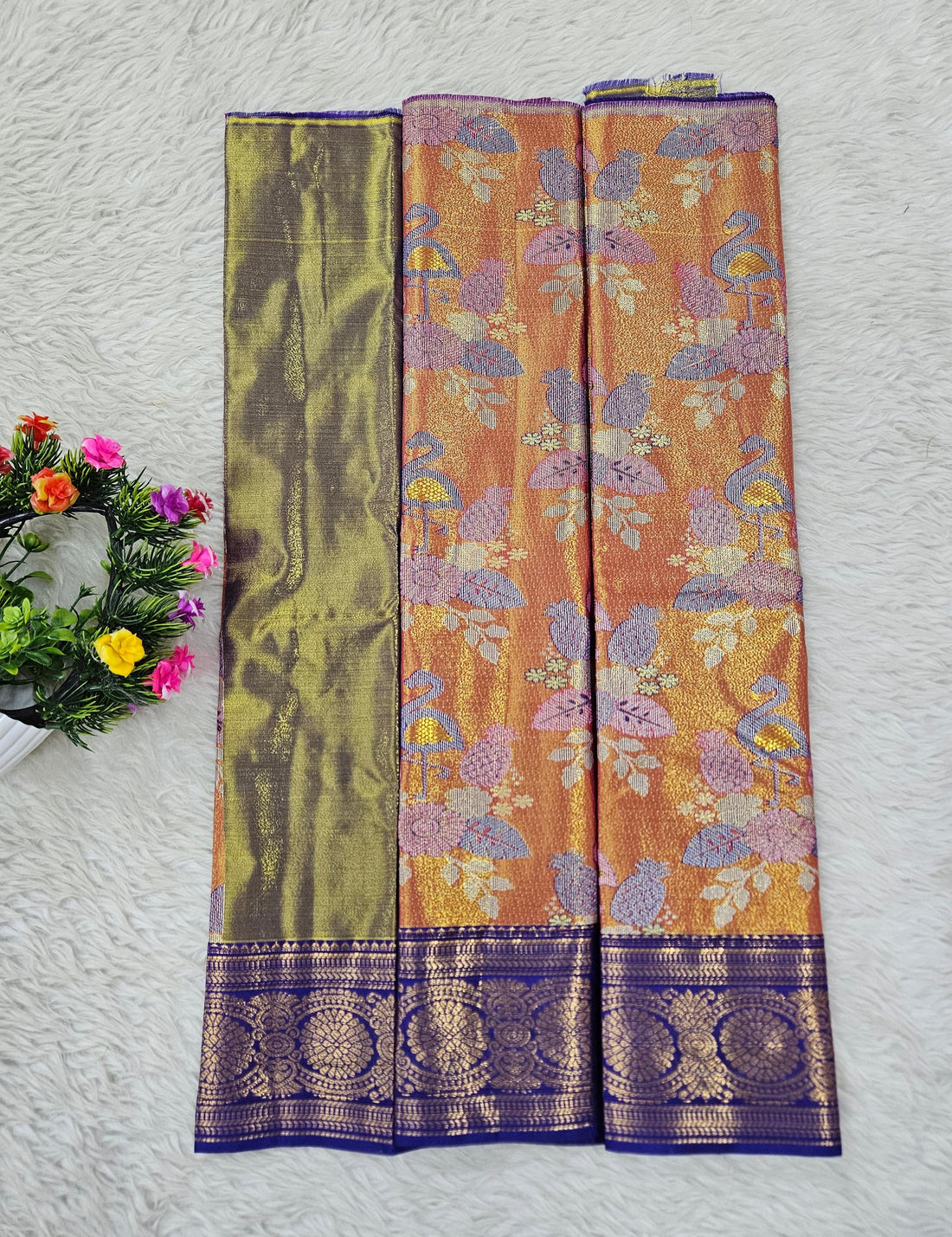 (0–1 Year) Lehenga – Unstitched (Blouse + Material)