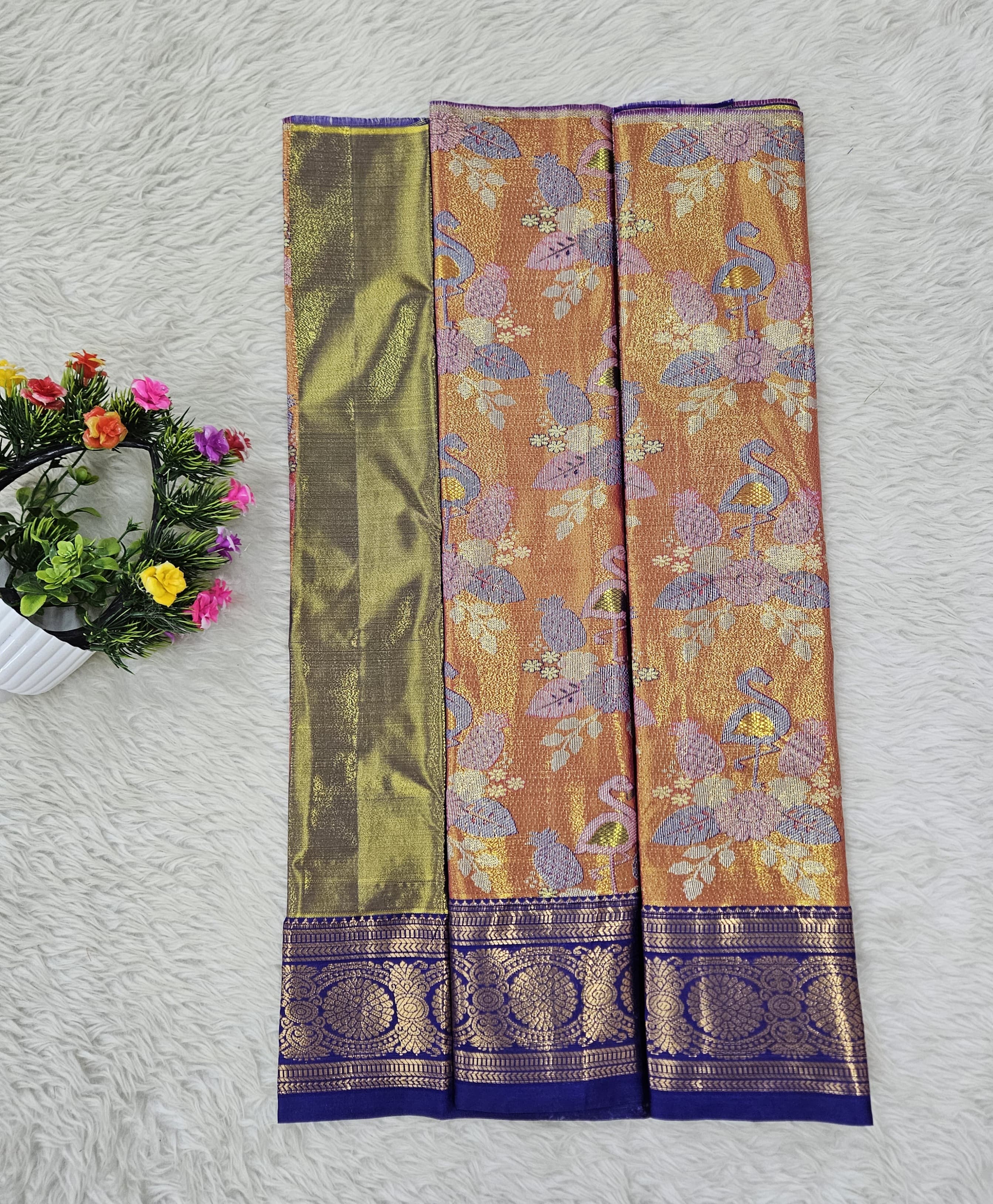 (0–1 Year) Lehenga – Unstitched (Blouse + Material)