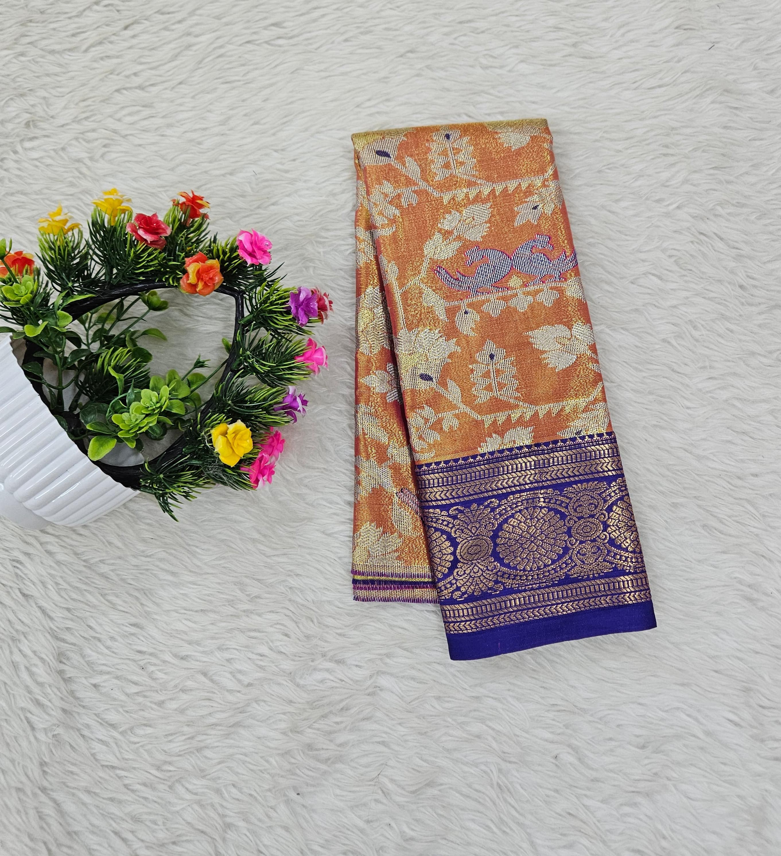 (0–1 Year) Lehenga – Unstitched (Blouse + Material)