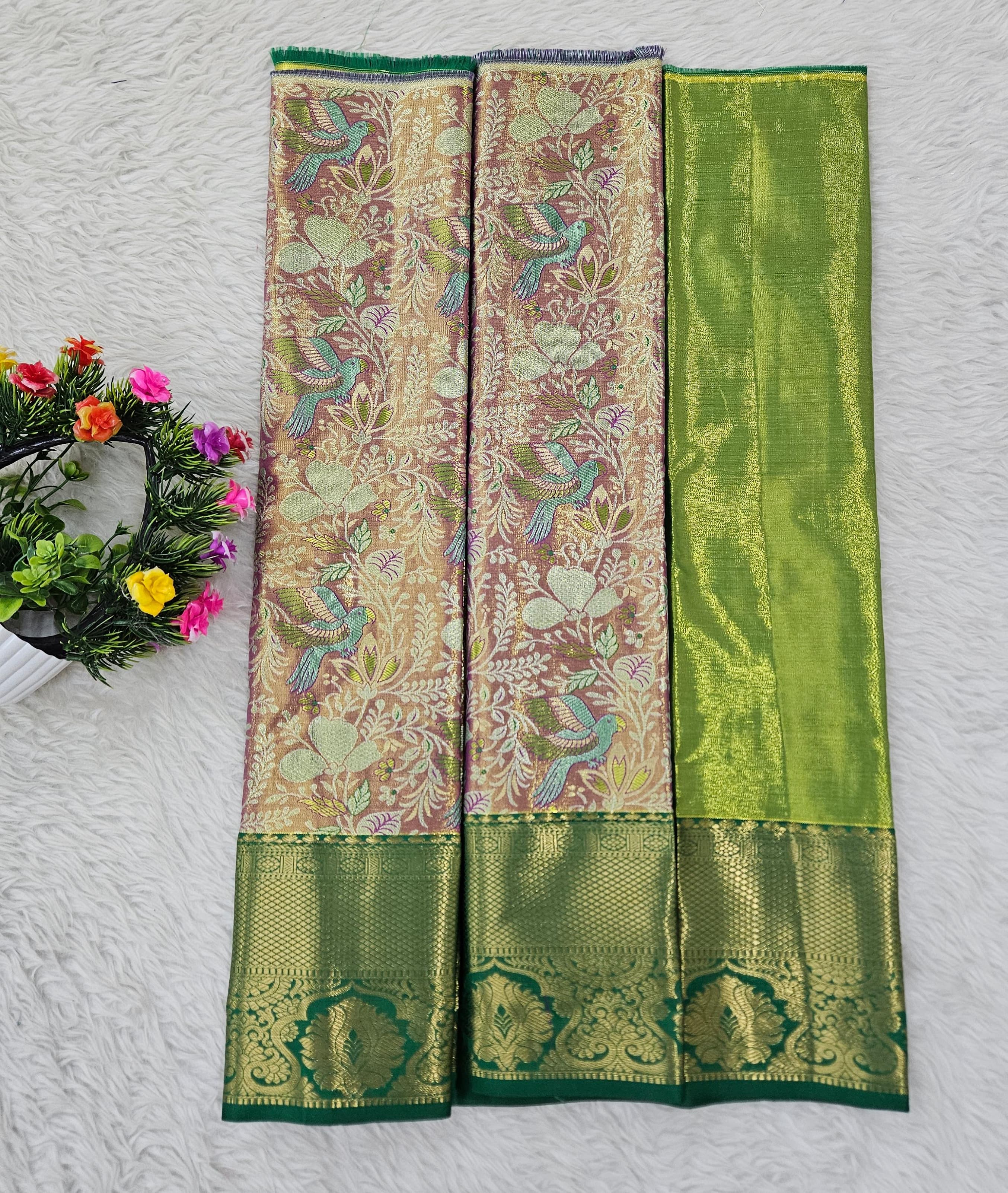 (0–1 Year) Lehenga – Unstitched (Blouse + Material)