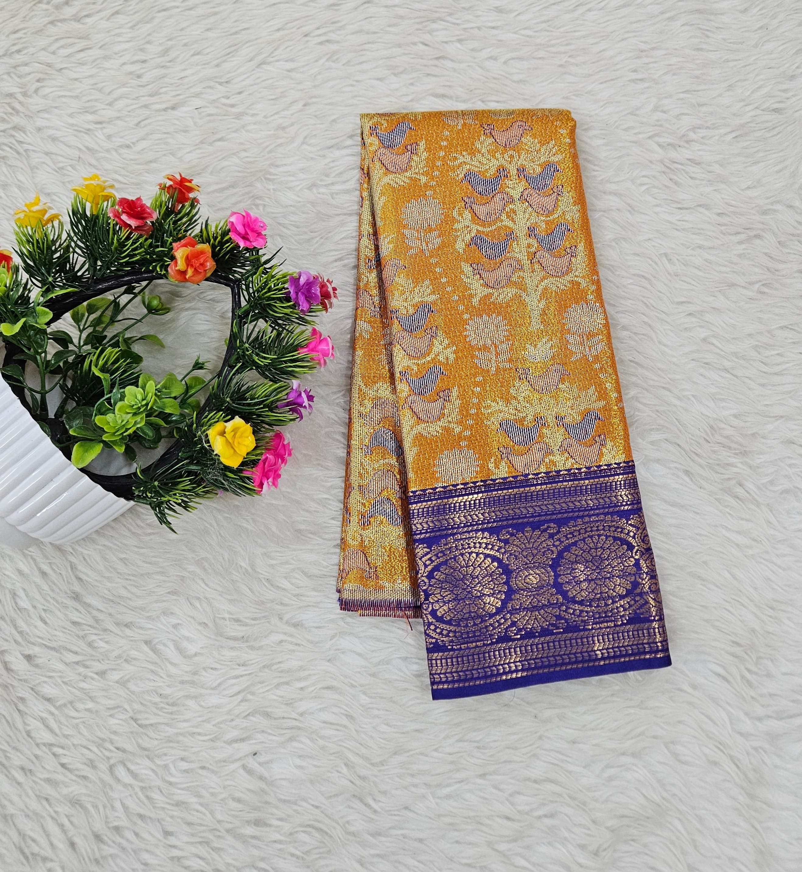 (0–1 Year) Lehenga – Unstitched (Blouse + Material)