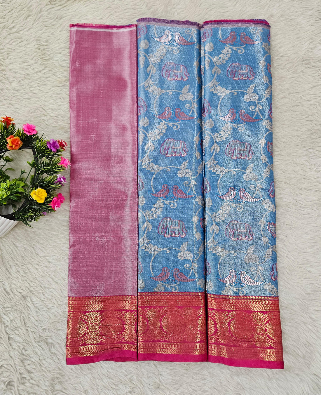 (0–1 Year) Lehenga – Unstitched (Blouse + Material)