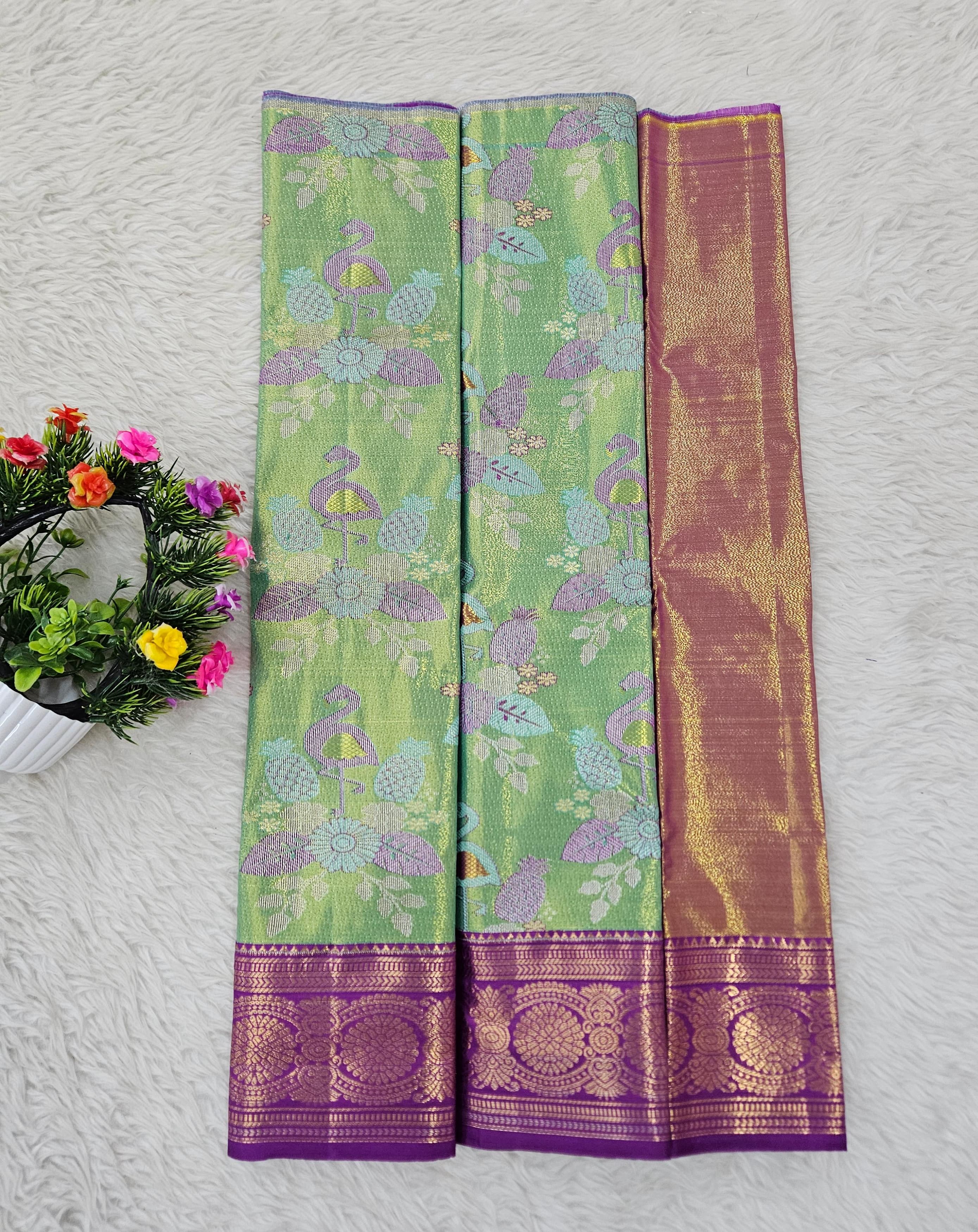 (0–1 Year) Lehenga – Unstitched (Blouse + Material)