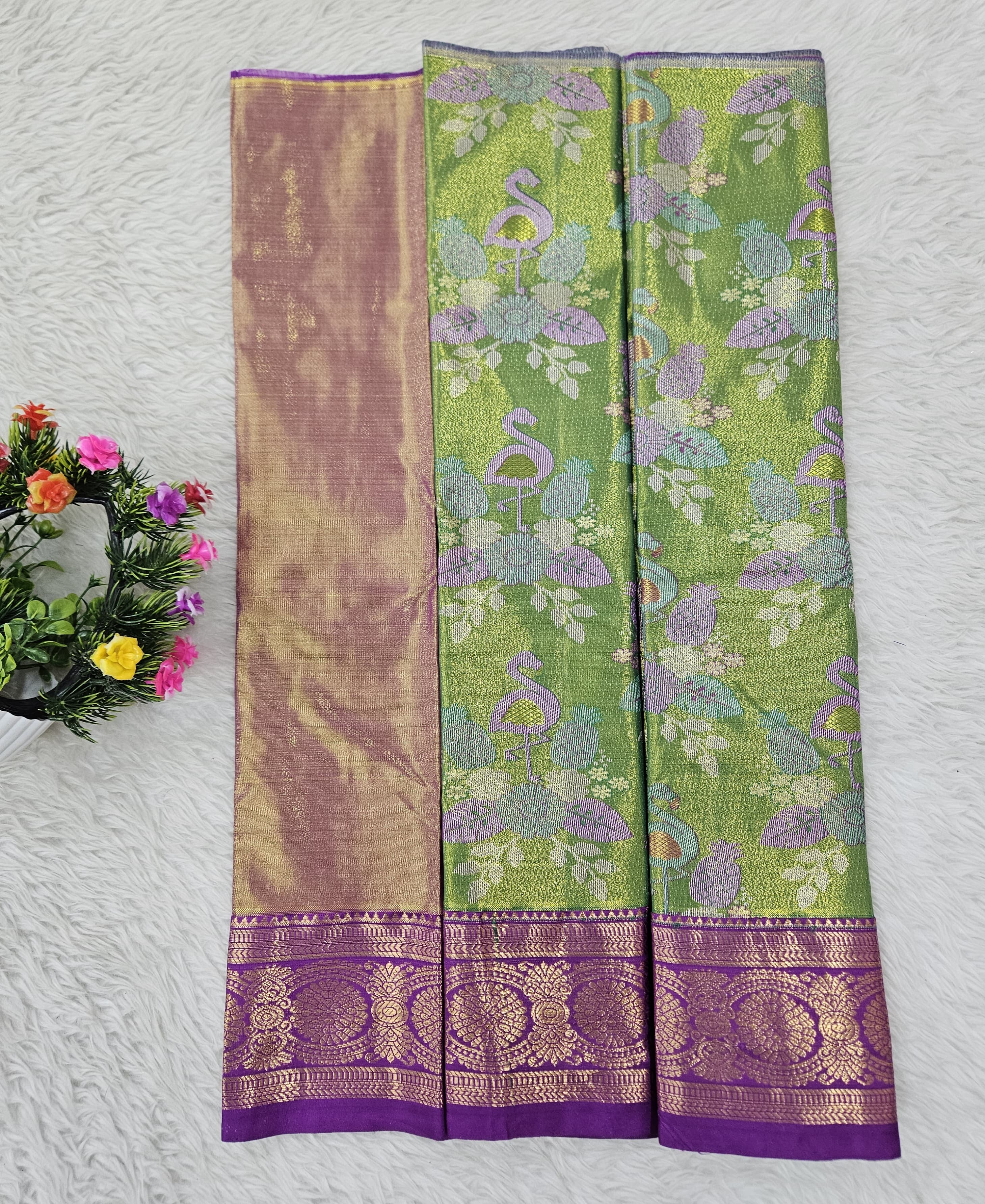 (0–1 Year) Lehenga – Unstitched (Blouse + Material)