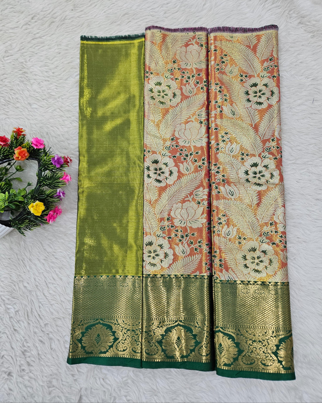 (0–1 Year) Lehenga – Unstitched (Blouse + Material)