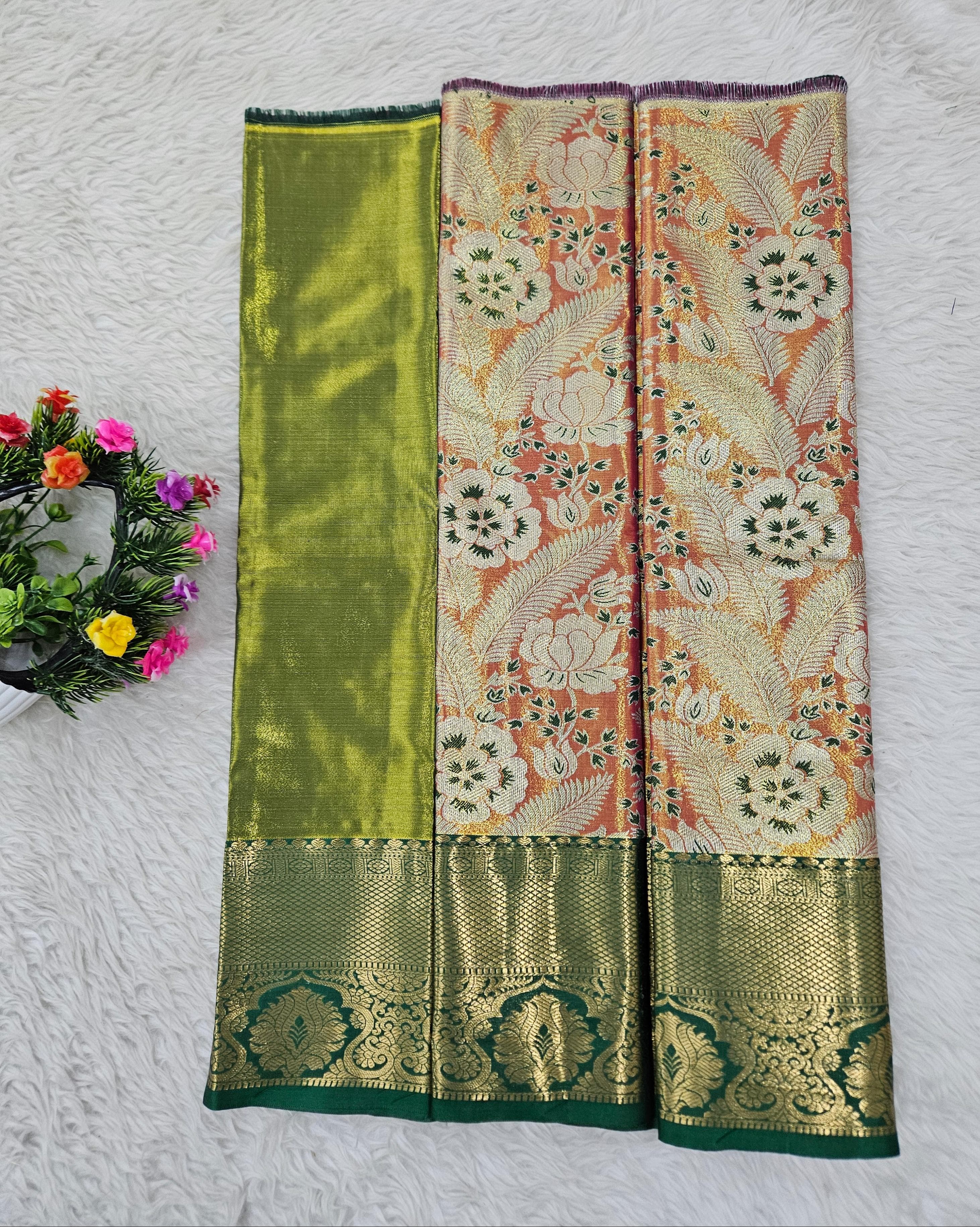 (0–1 Year) Lehenga – Unstitched (Blouse + Material)