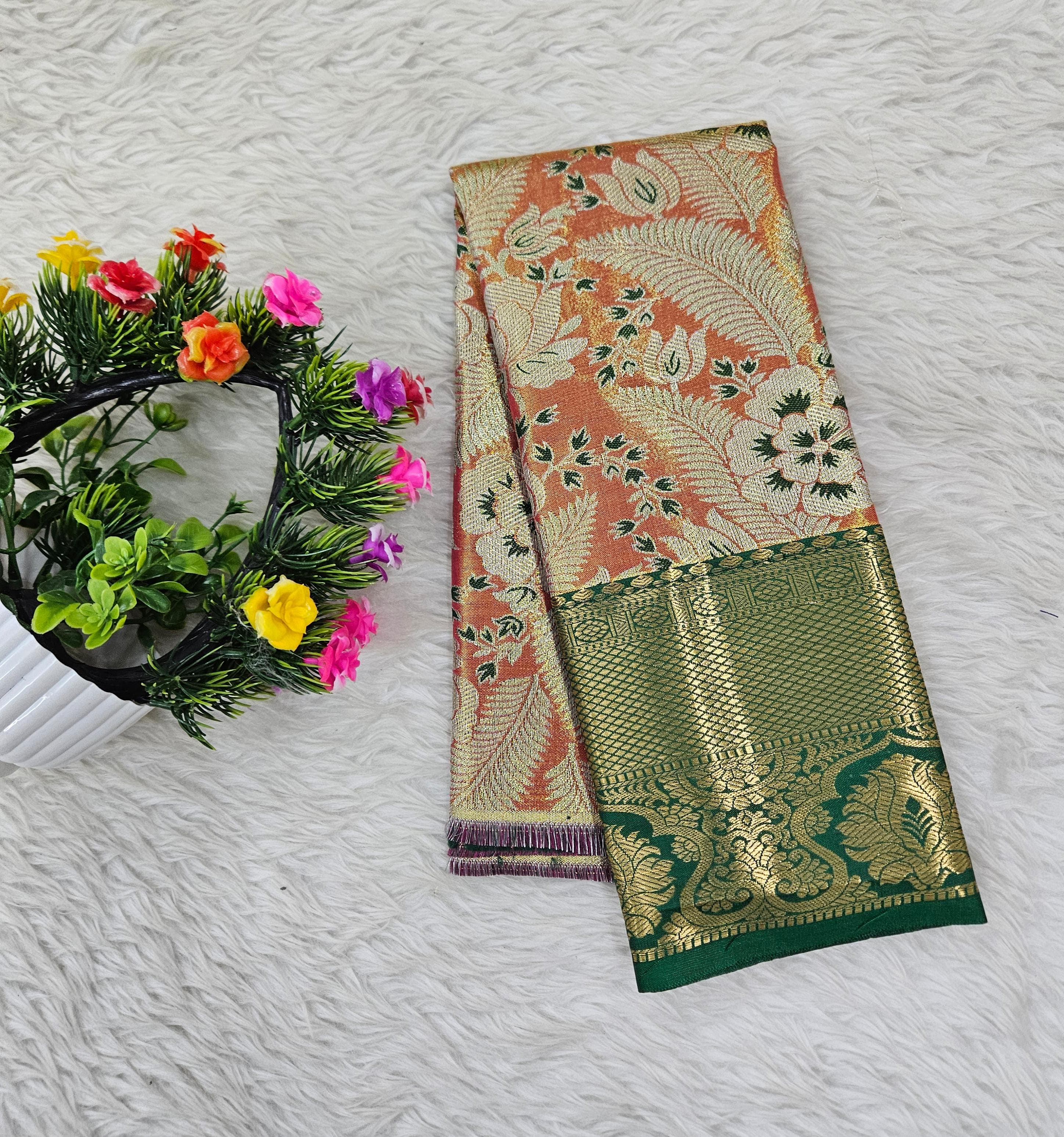 (0–1 Year) Lehenga – Unstitched (Blouse + Material)