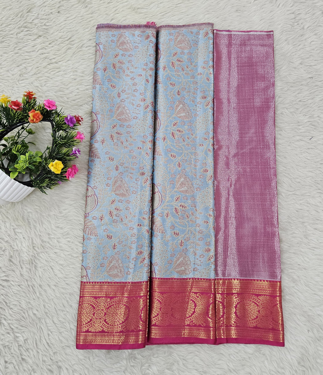 (0–1 Year) Lehenga – Unstitched (Blouse + Material)