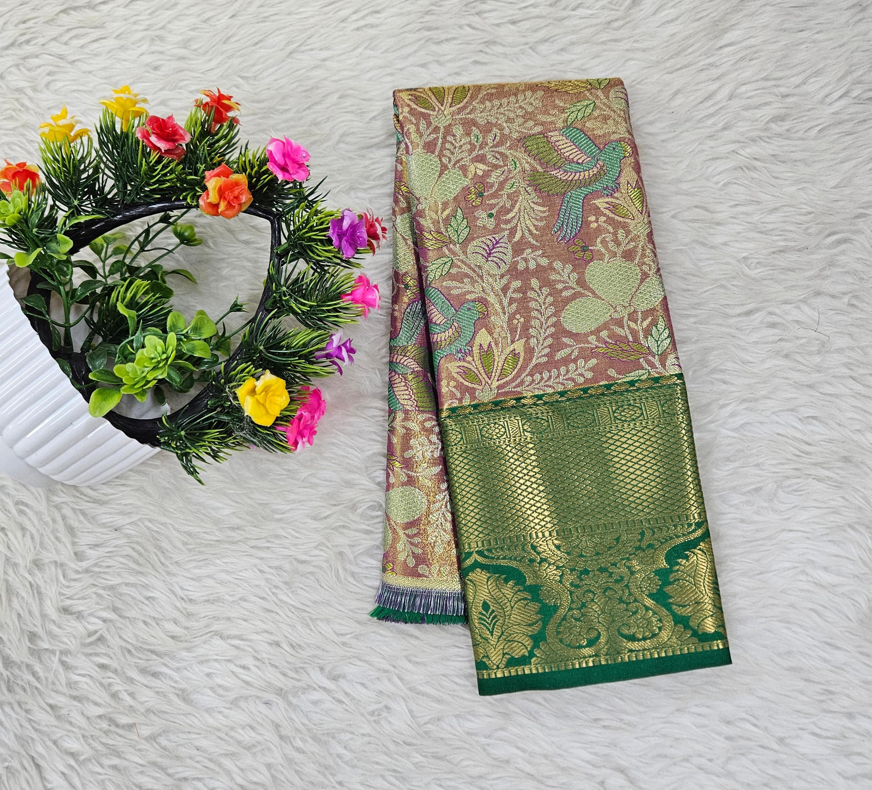 (0–1 Year) Lehenga – Unstitched (Blouse + Material)