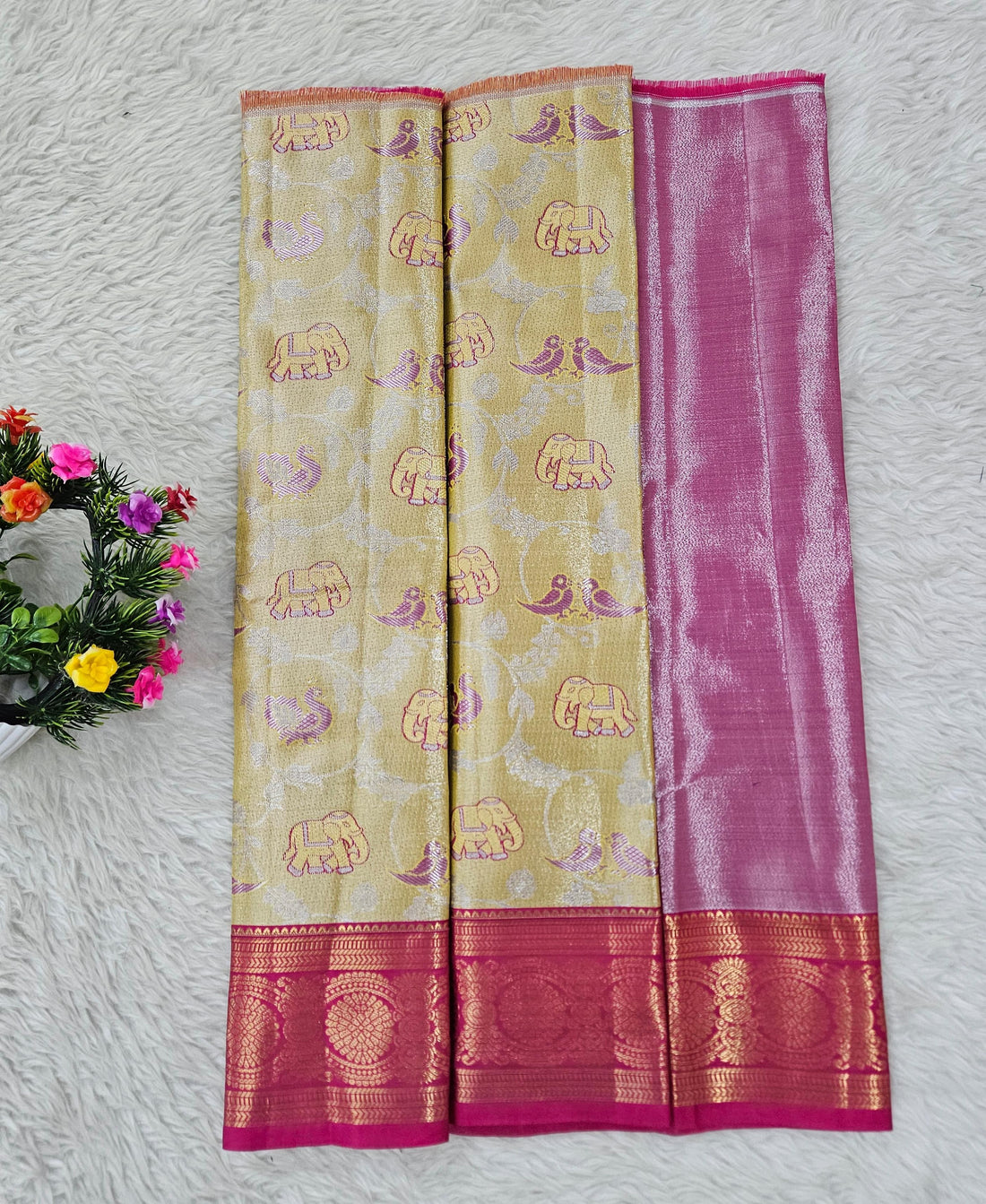 (0–1 Year) Lehenga – Unstitched (Blouse + Material)