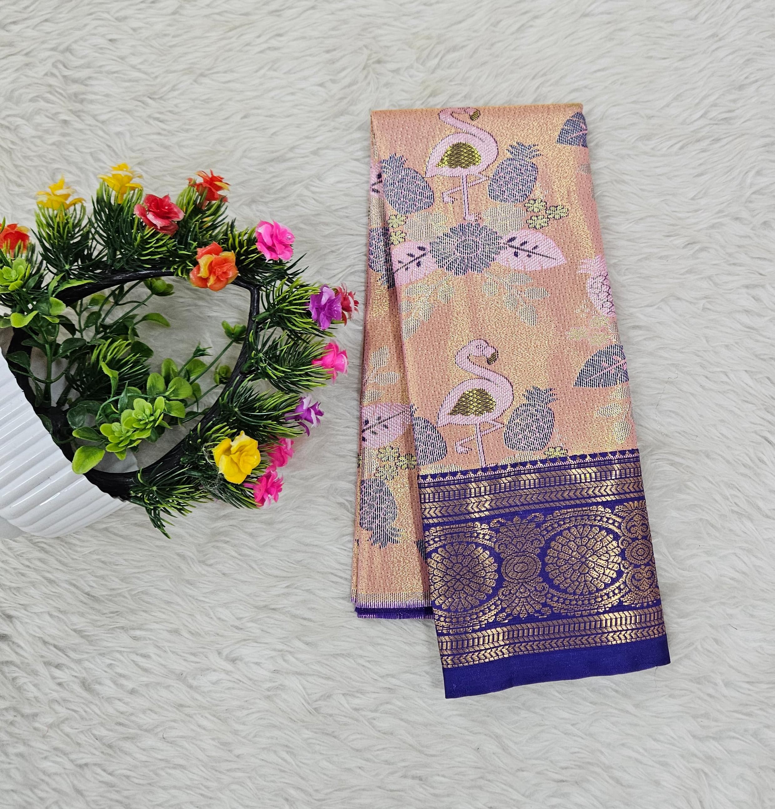 (0–1 Year) Lehenga – Unstitched (Blouse + Material)