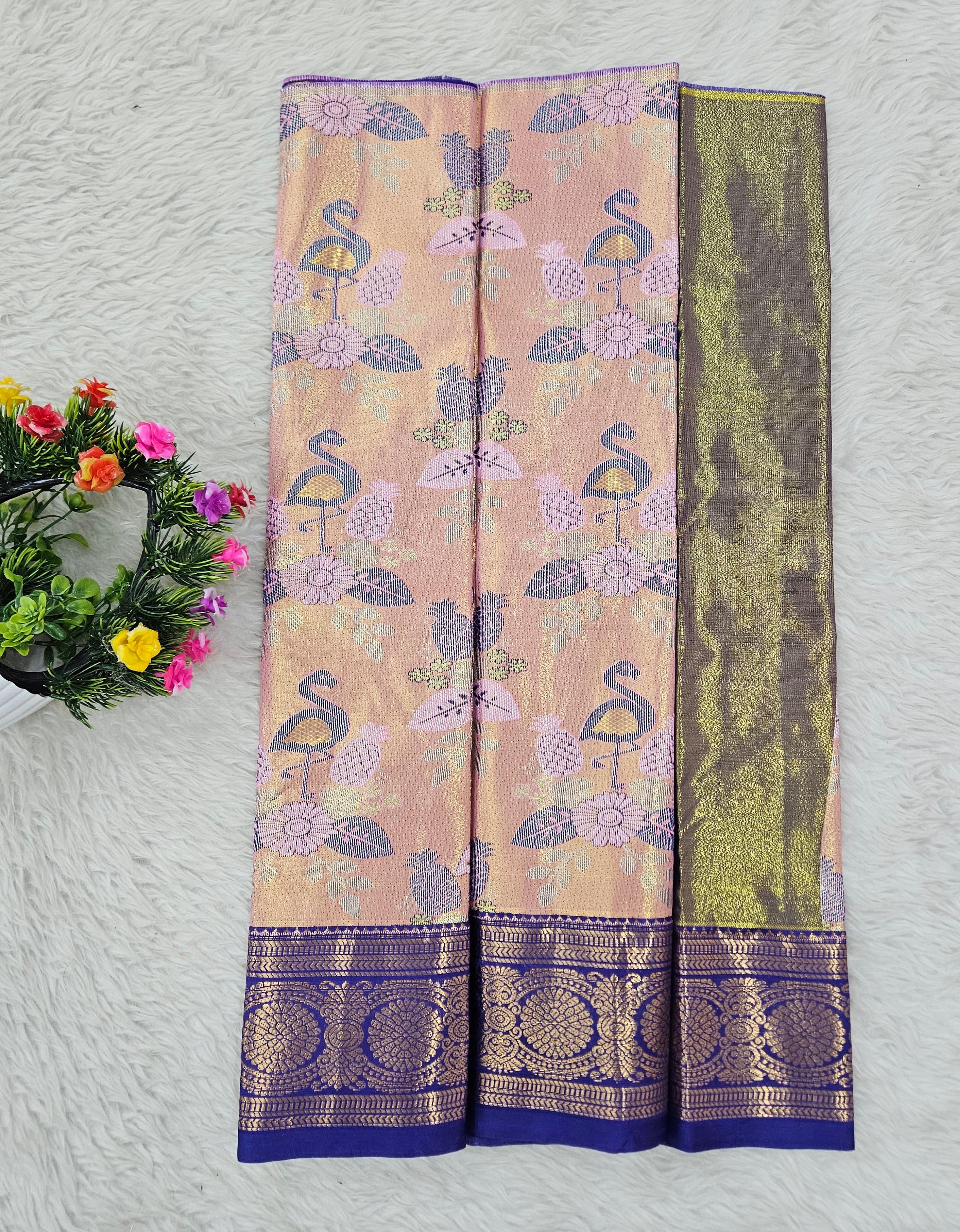 (0–1 Year) Lehenga – Unstitched (Blouse + Material)