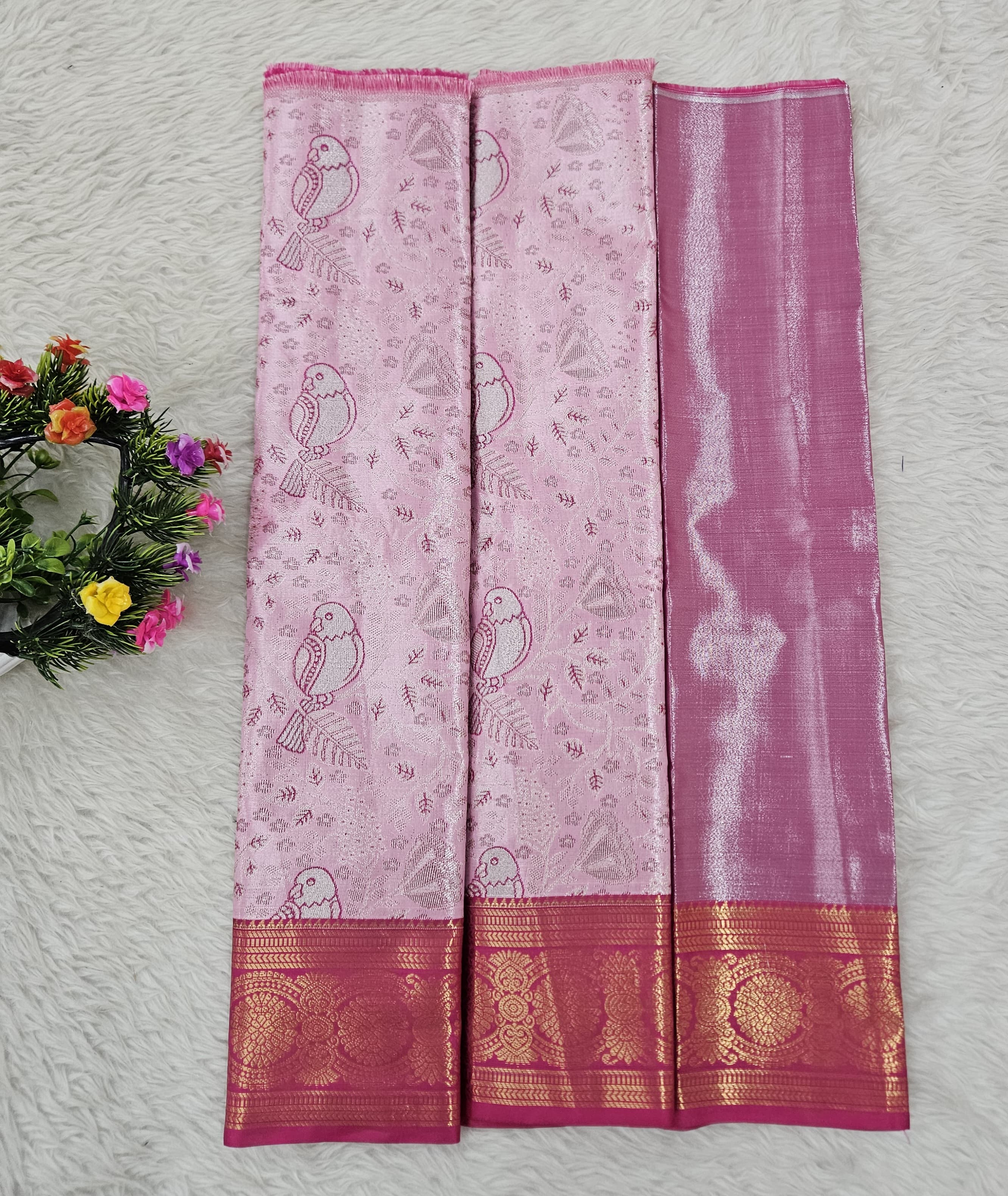 (0–1 Year) Lehenga – Unstitched (Blouse + Material)