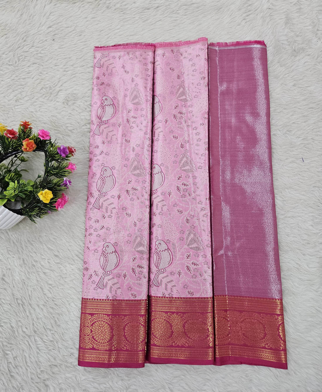 (0–1 Year) Lehenga – Unstitched (Blouse + Material)