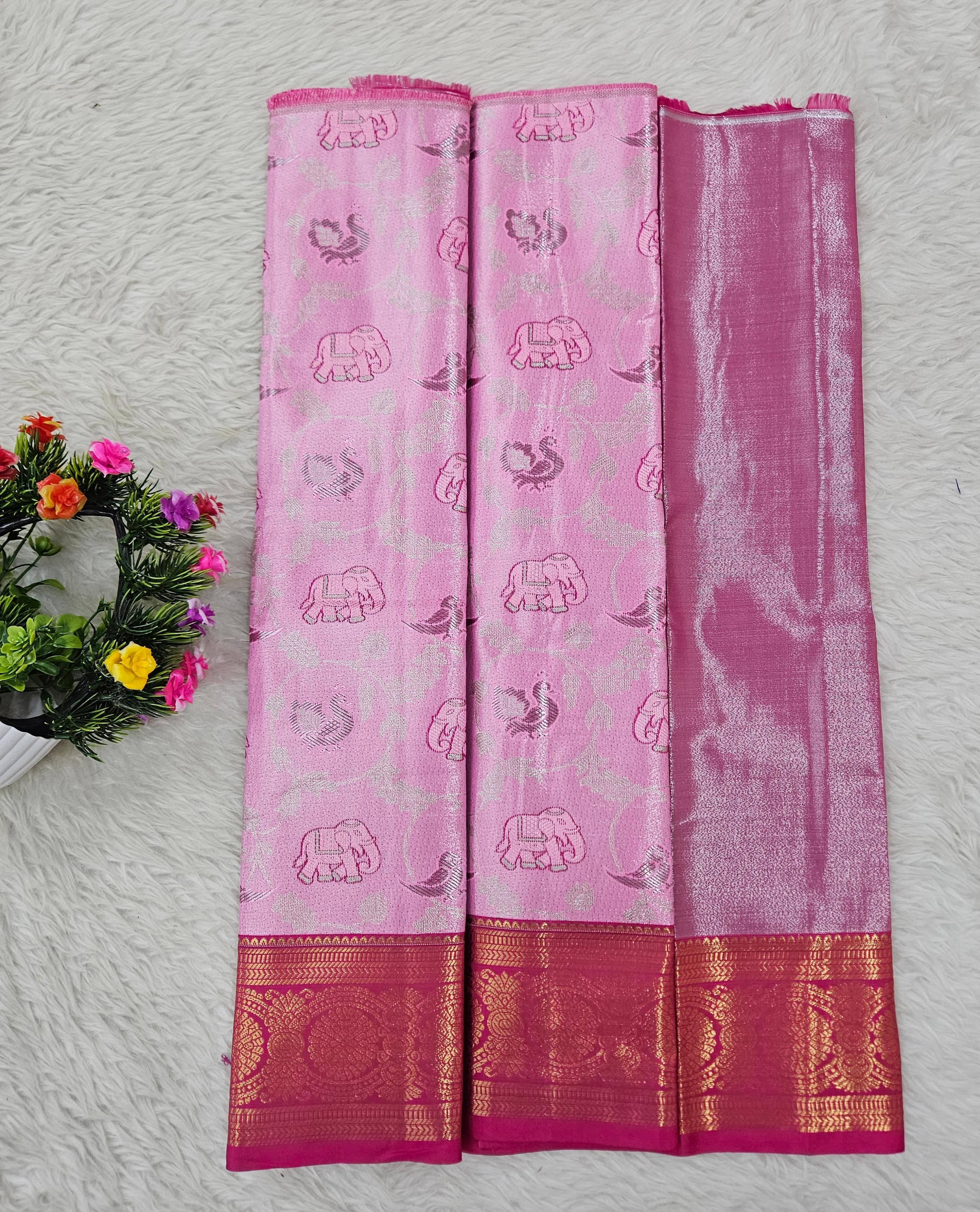 (0–1 Year) Lehenga – Unstitched (Blouse + Material)