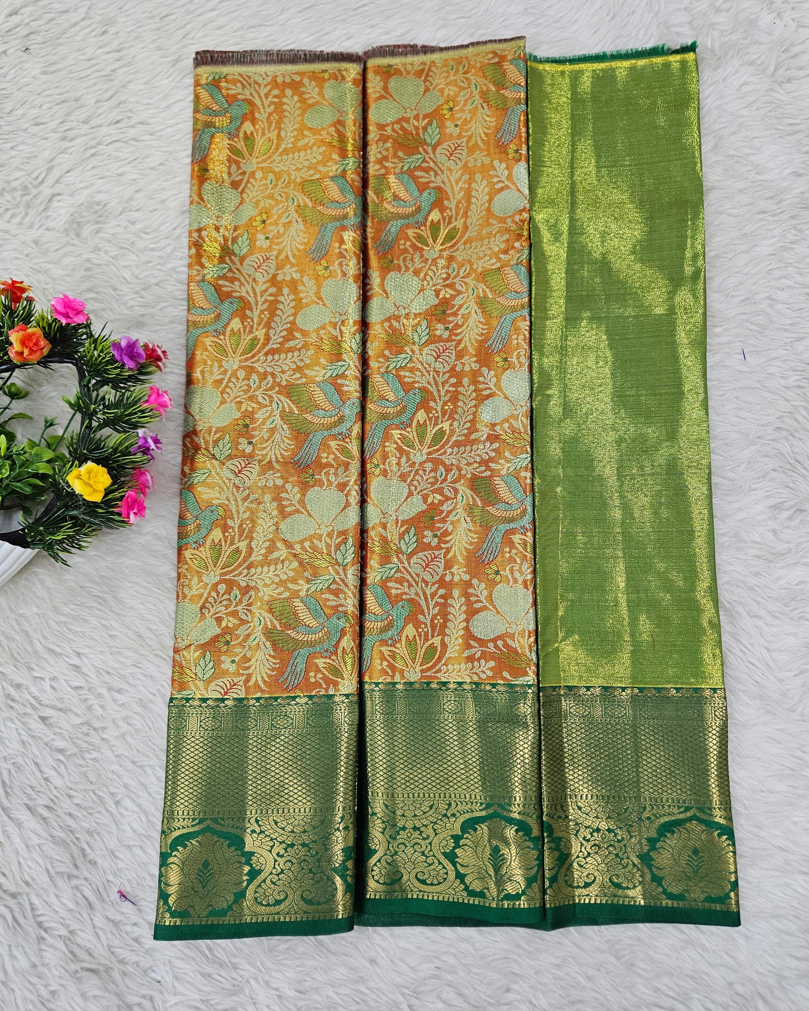(0–1 Year) Lehenga – Unstitched (Blouse + Material)