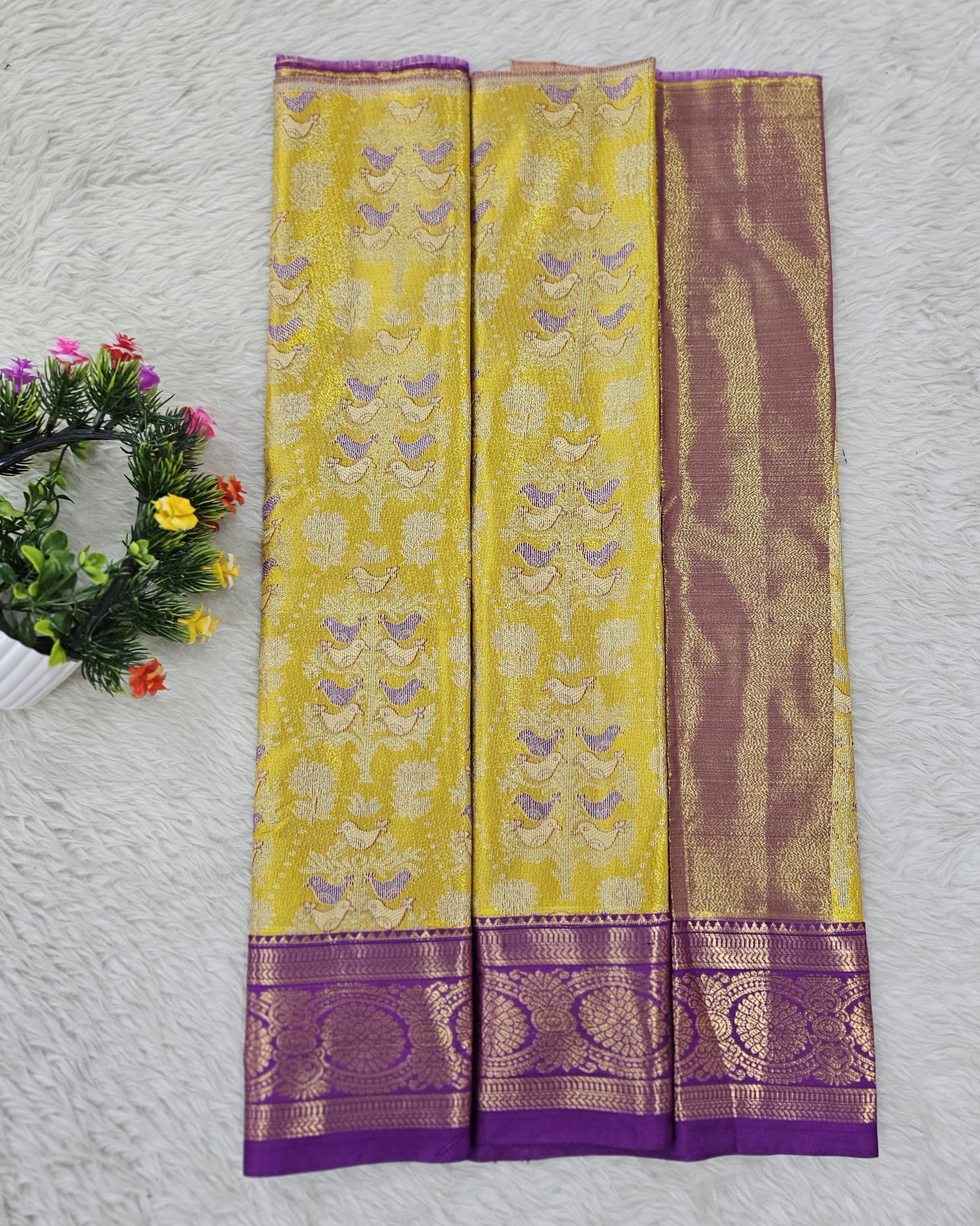 (0–1 Year) Lehenga – Unstitched (Blouse + Material)