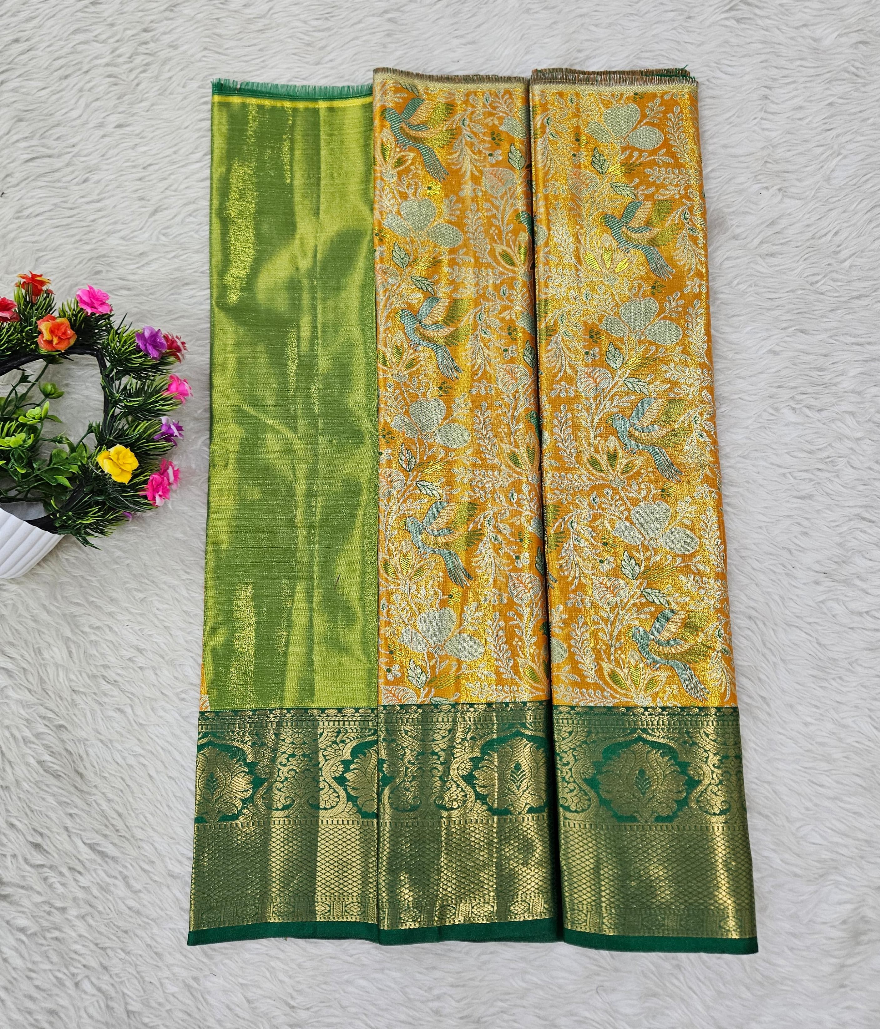 (0–1 Year) Lehenga – Unstitched (Blouse + Material)