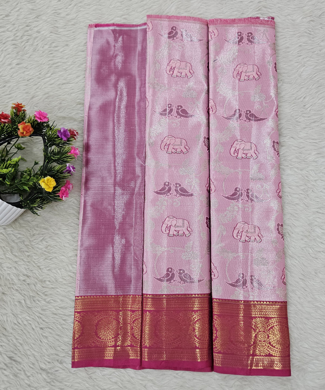 (0–1 Year) Lehenga – Unstitched (Blouse + Material)