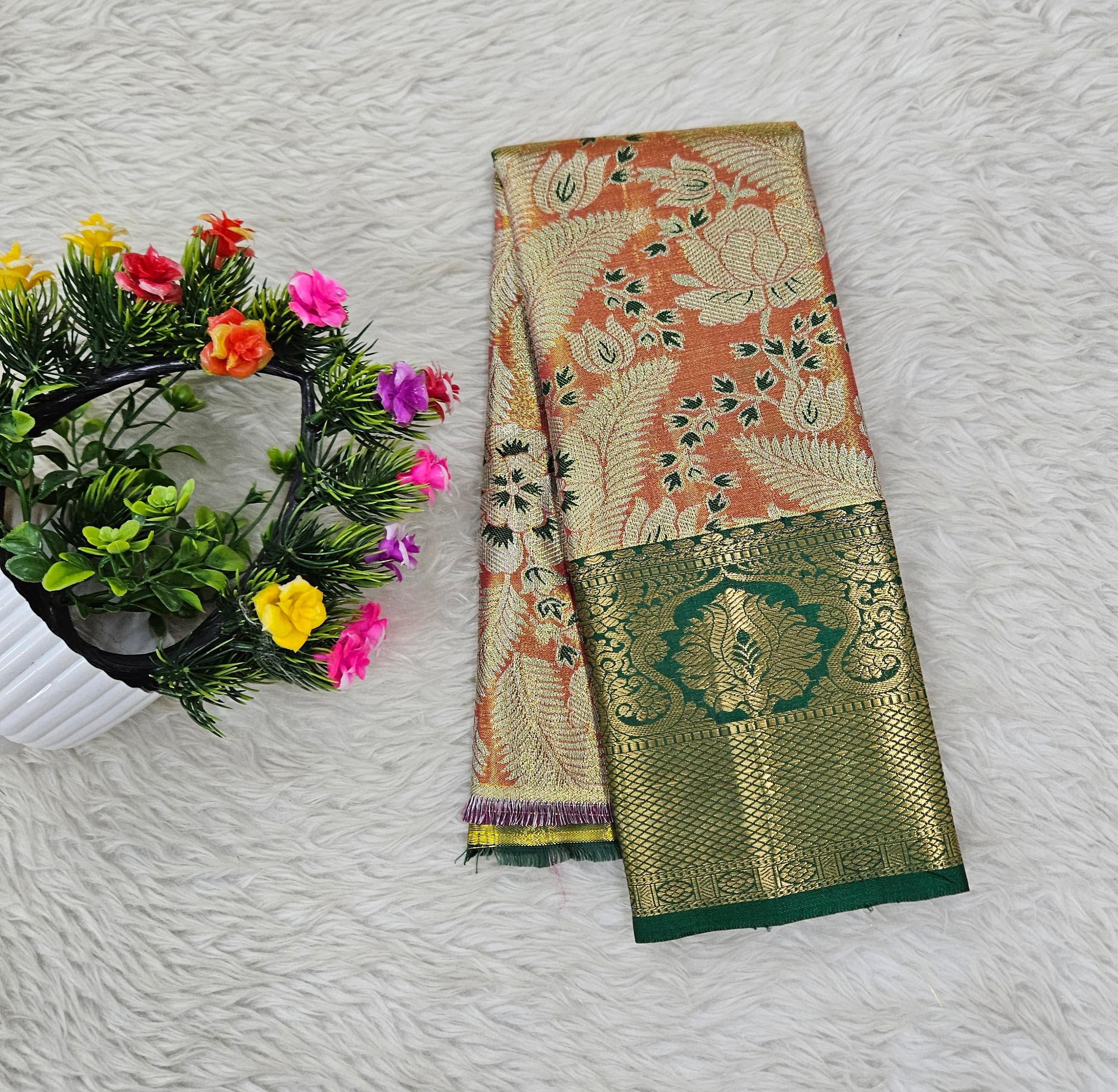 (0–1 Year) Lehenga – Unstitched (Blouse + Material)