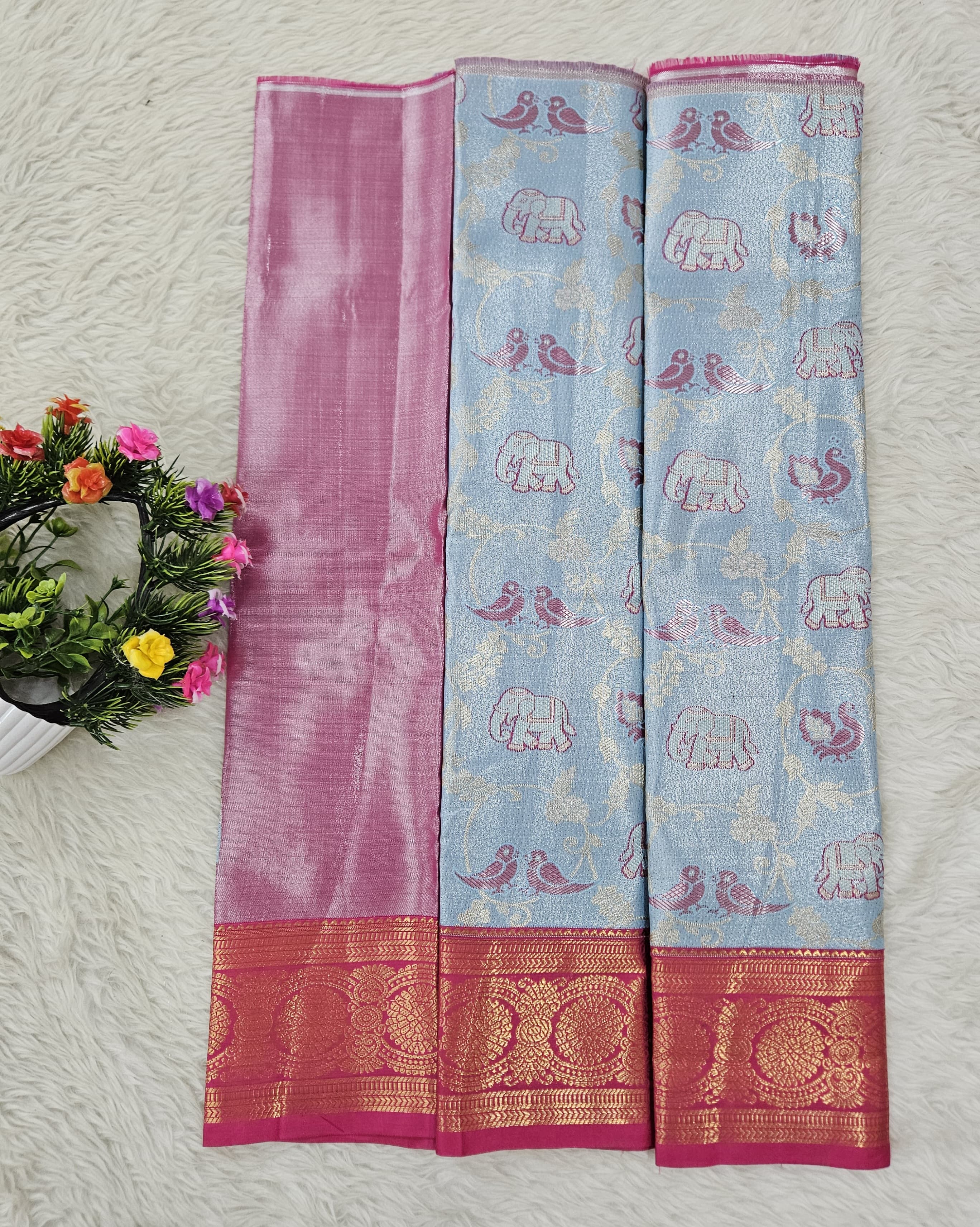 (0–1 Year) Lehenga – Unstitched (Blouse + Material)