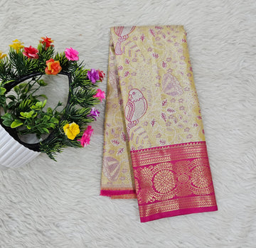 (0–1 Year) Lehenga – Unstitched (Blouse + Material)