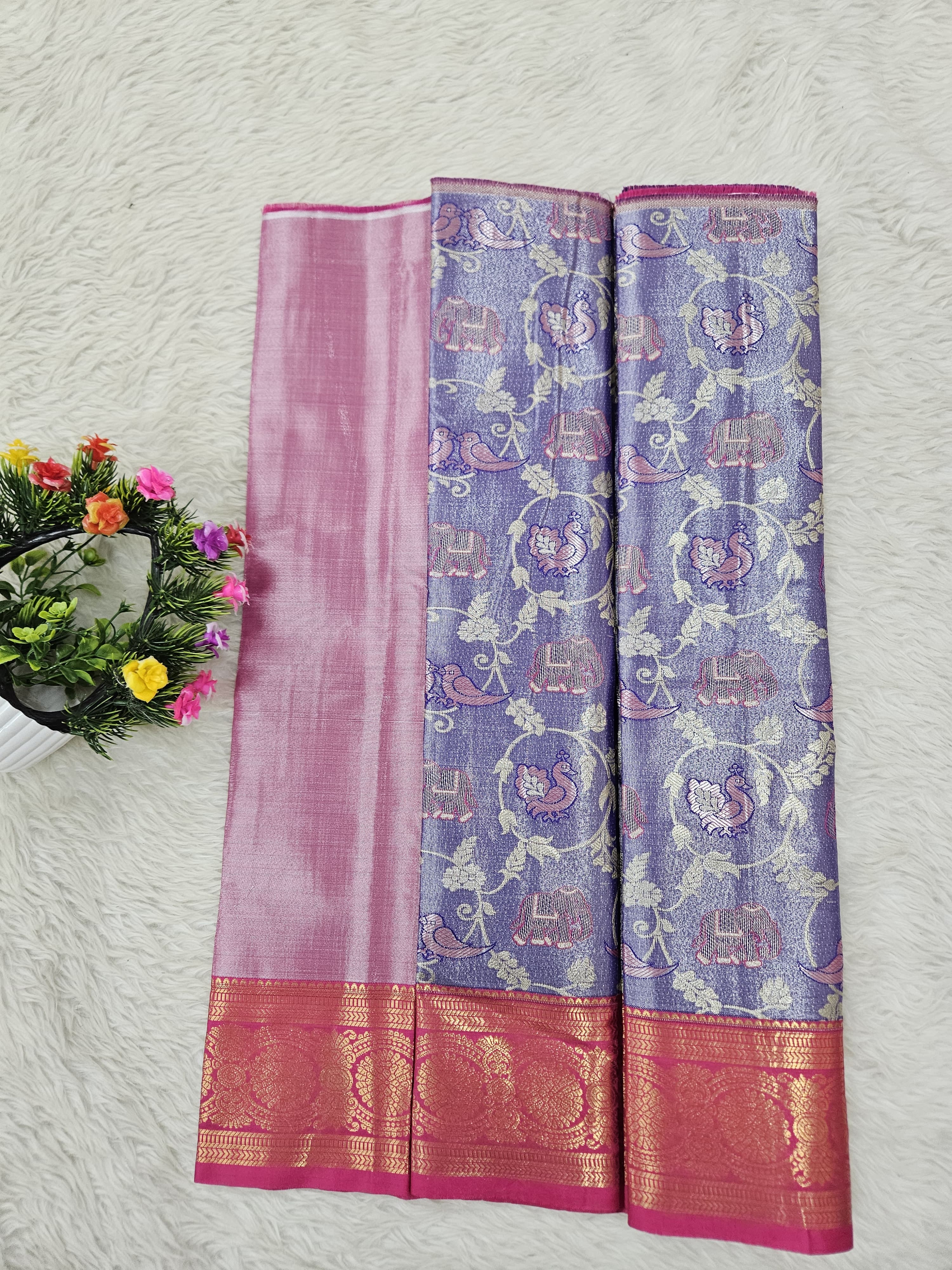 (0–1 Year) Lehenga – Unstitched (Blouse + Material)