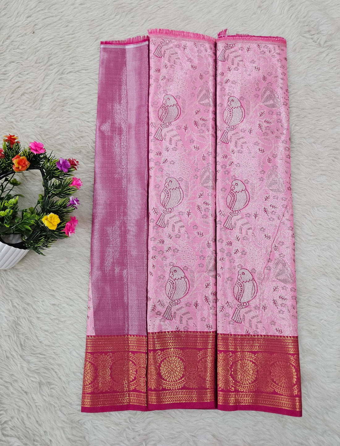 (0–1 Year) Lehenga – Unstitched (Blouse + Material)