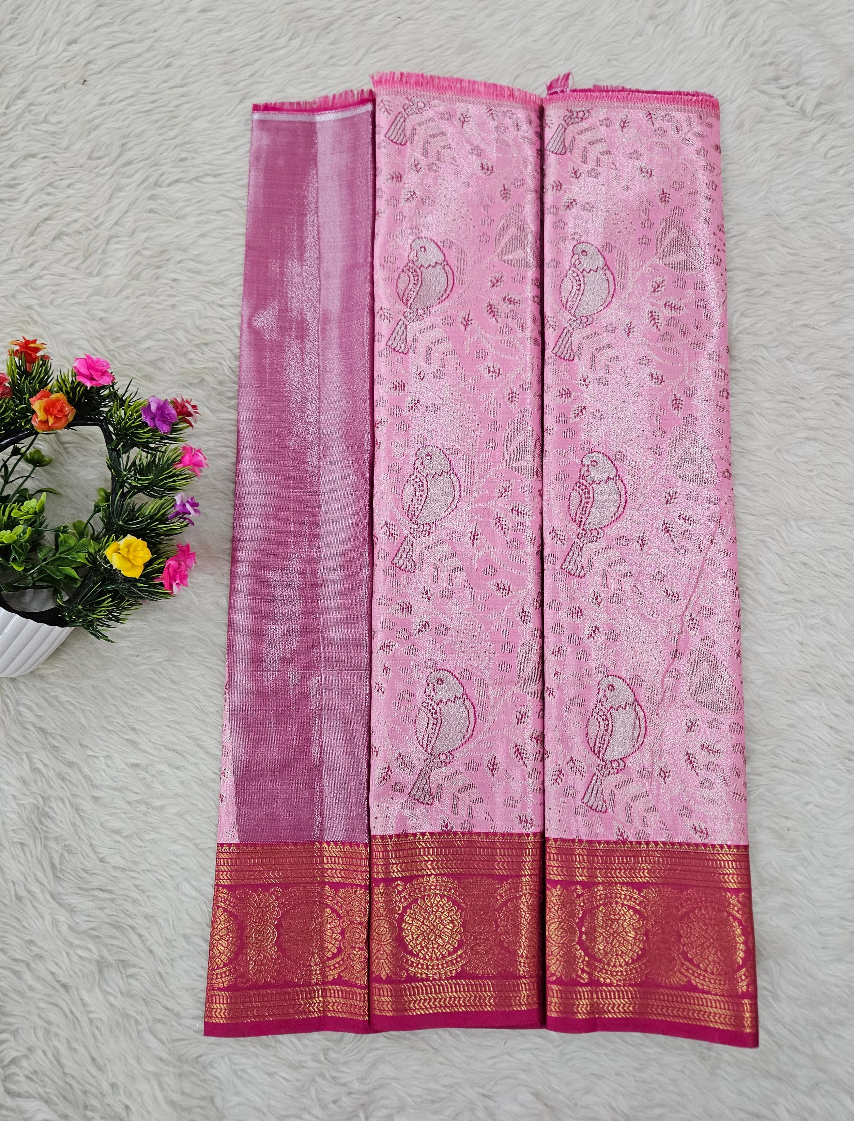 (0–1 Year) Lehenga – Unstitched (Blouse + Material)