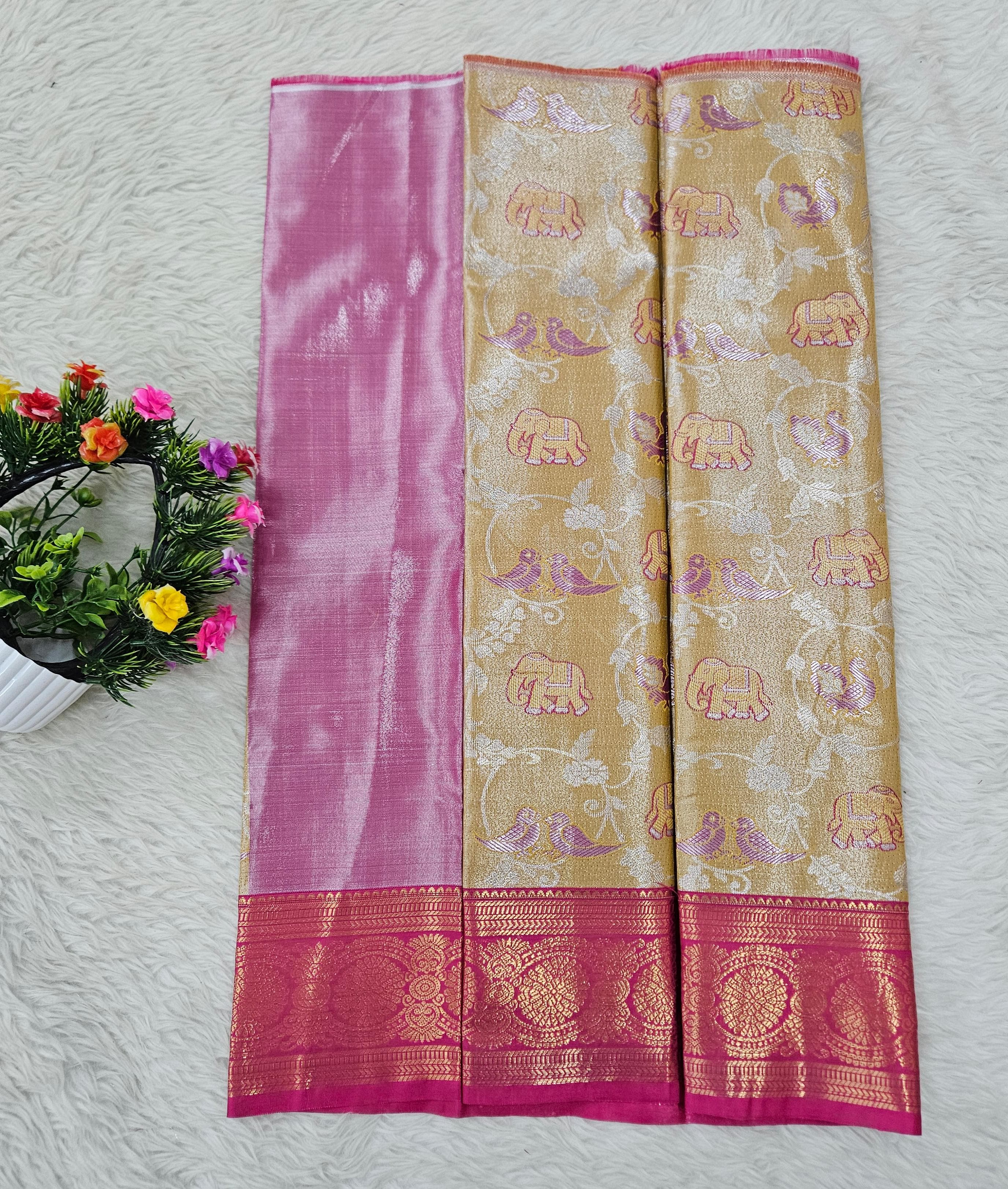 (0–1 Year) Lehenga – Unstitched (Blouse + Material)