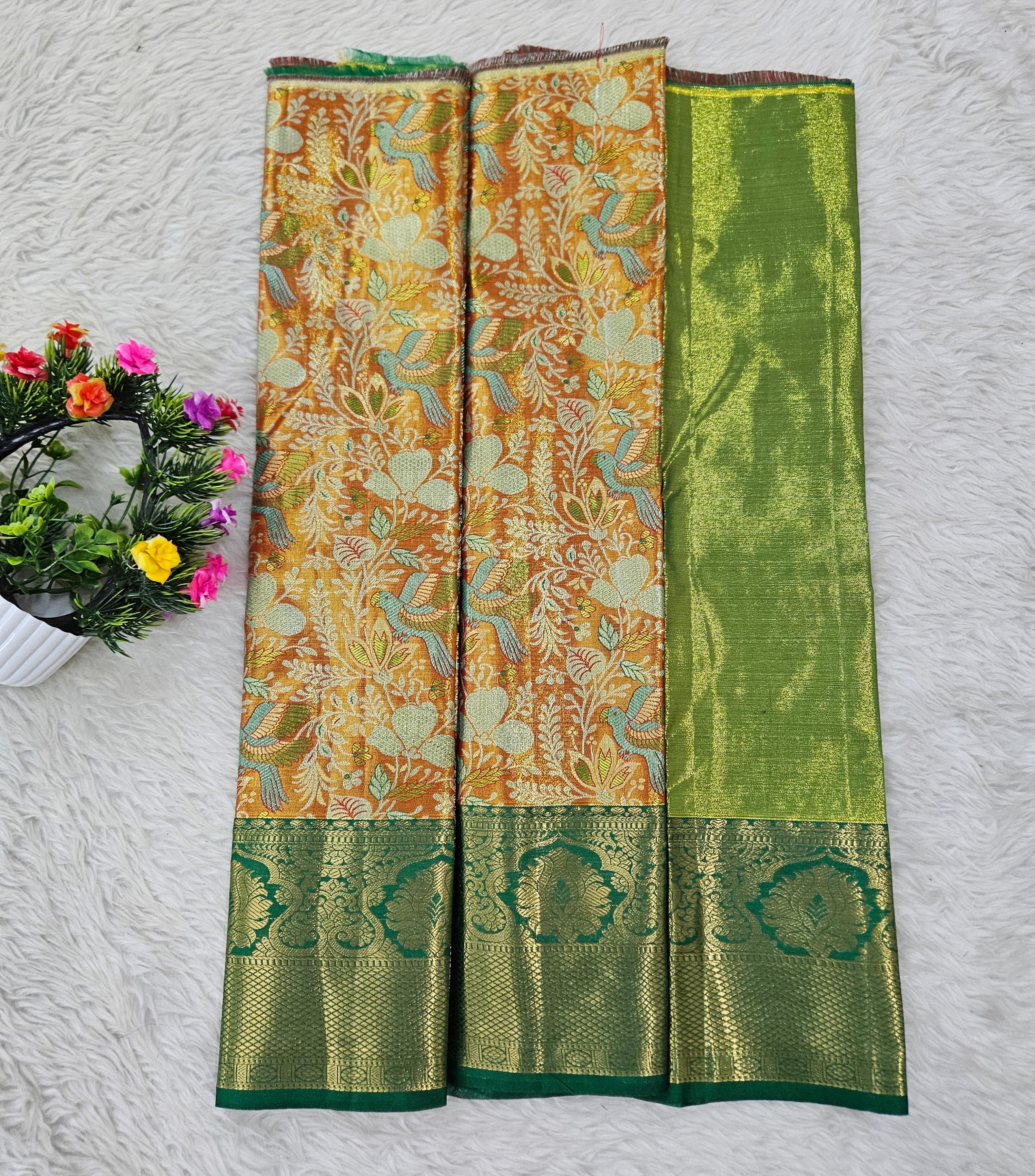 (0–1 Year) Lehenga – Unstitched (Blouse + Material)