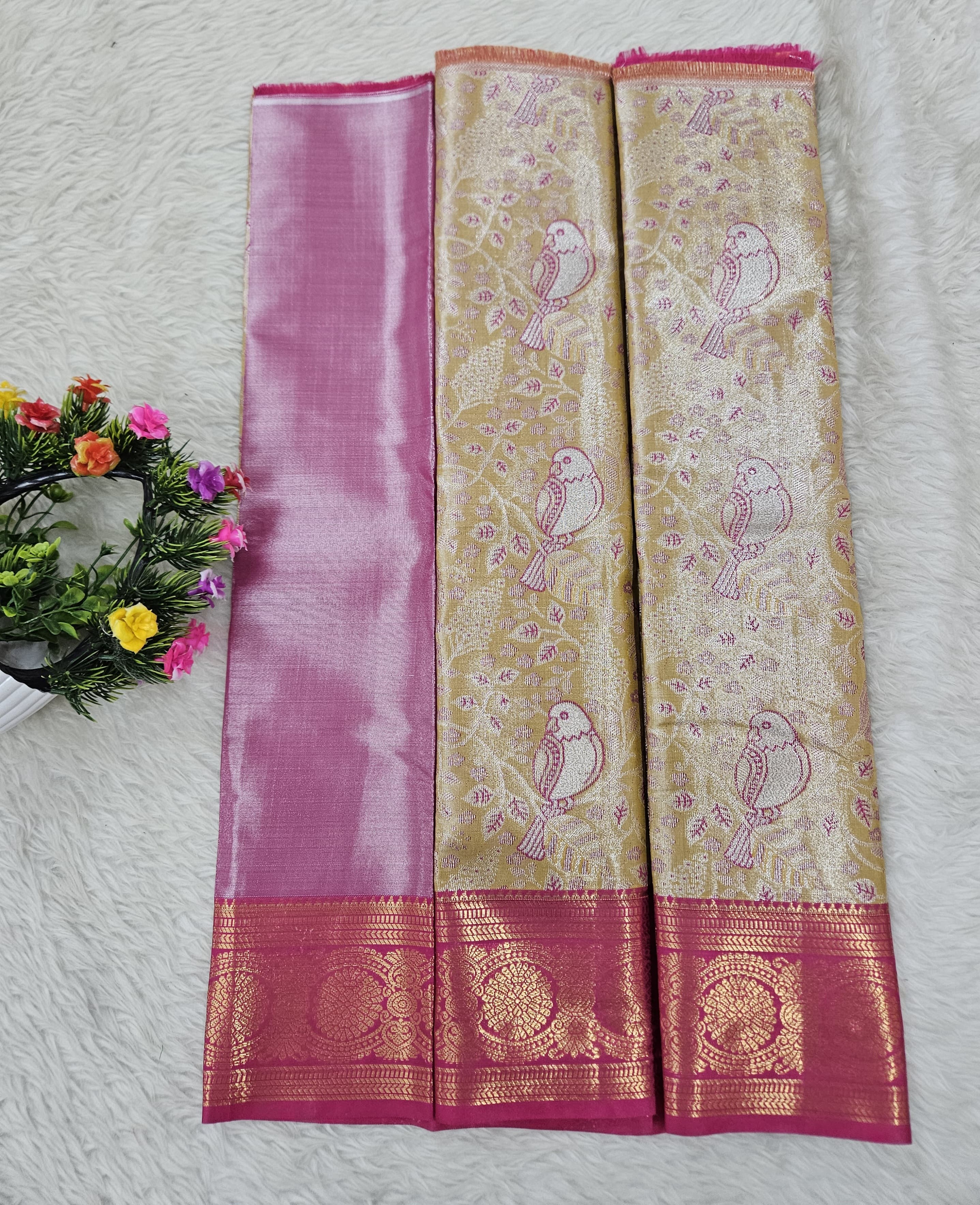 (0–1 Year) Lehenga – Unstitched (Blouse + Material)