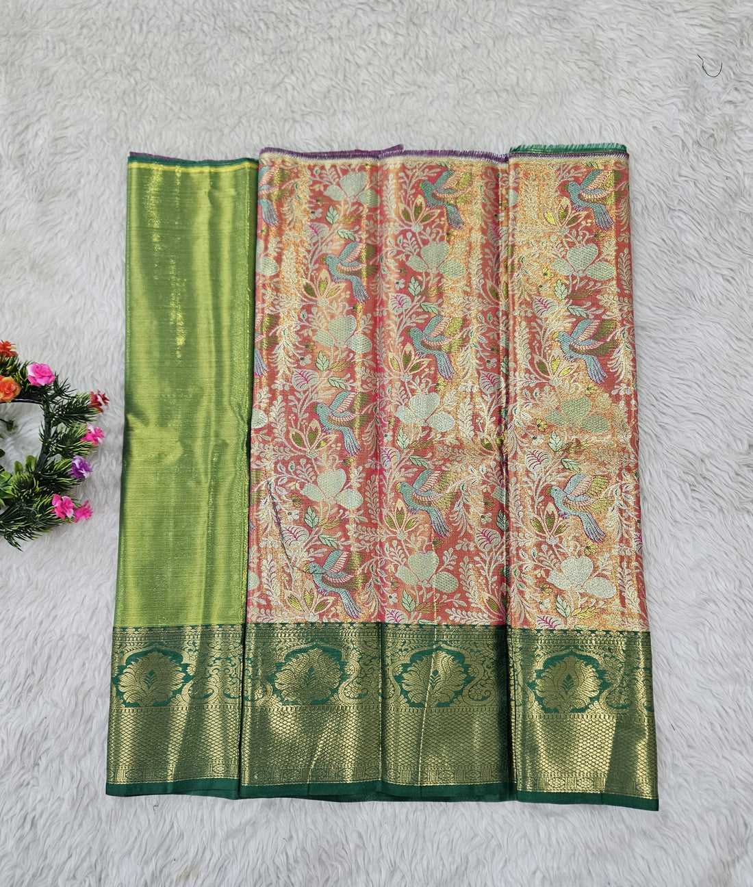 (0–1 Year) Lehenga – Unstitched (Blouse + Material)
