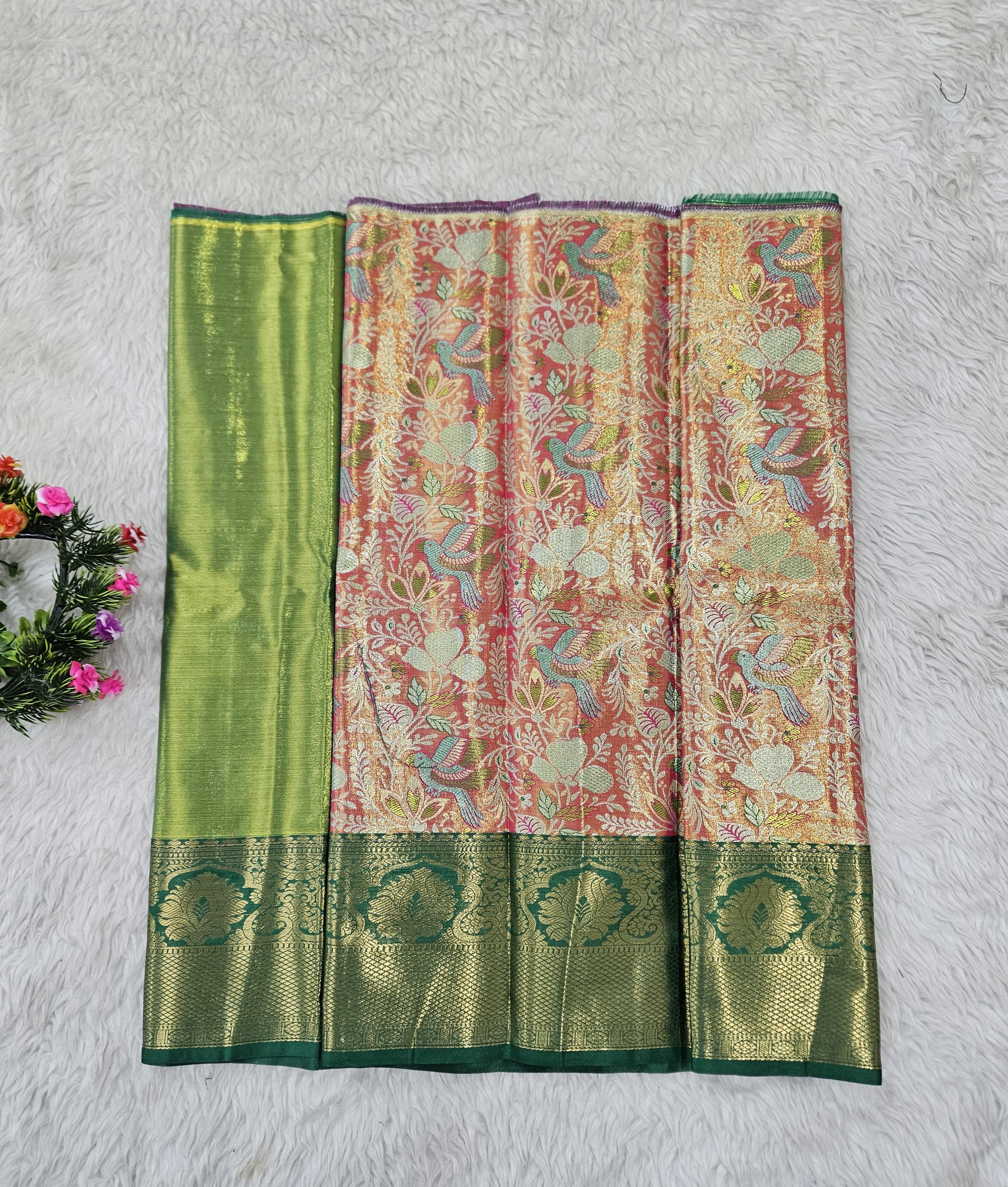 (0–1 Year) Lehenga – Unstitched (Blouse + Material)