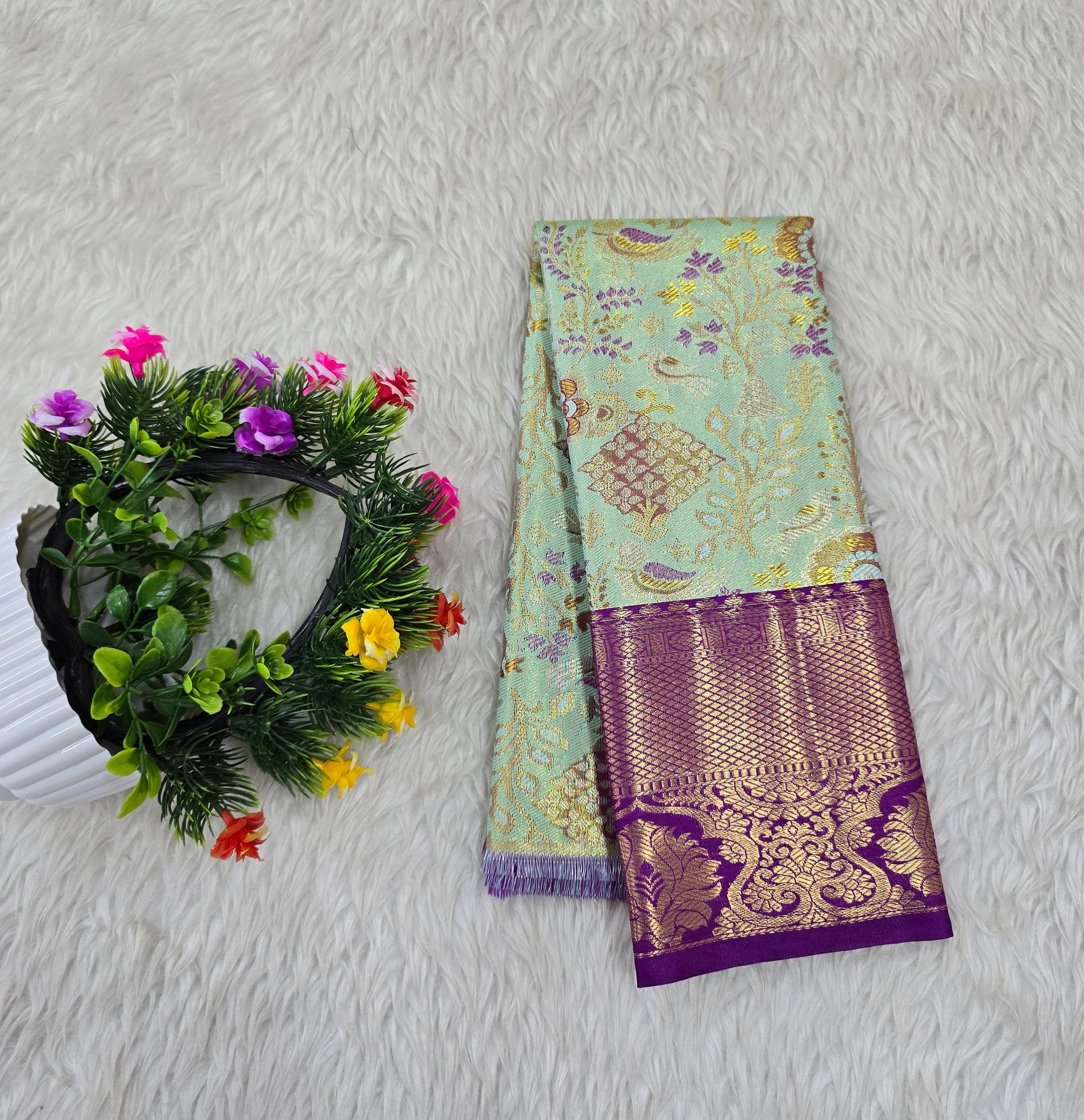 (0–1 Year) Lehenga – Unstitched (Blouse + Material)