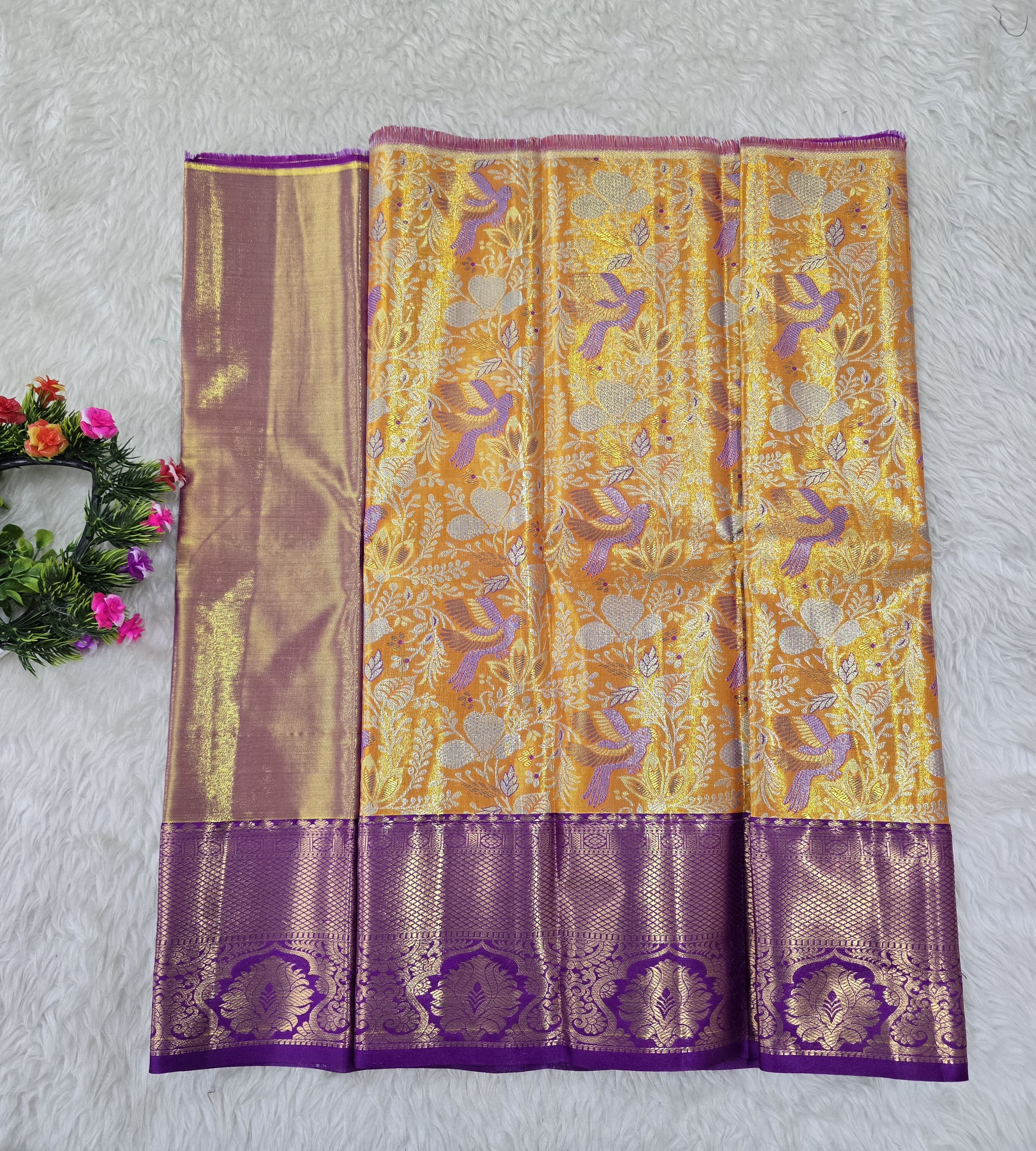 (0–1 Year) Lehenga – Unstitched (Blouse + Material)